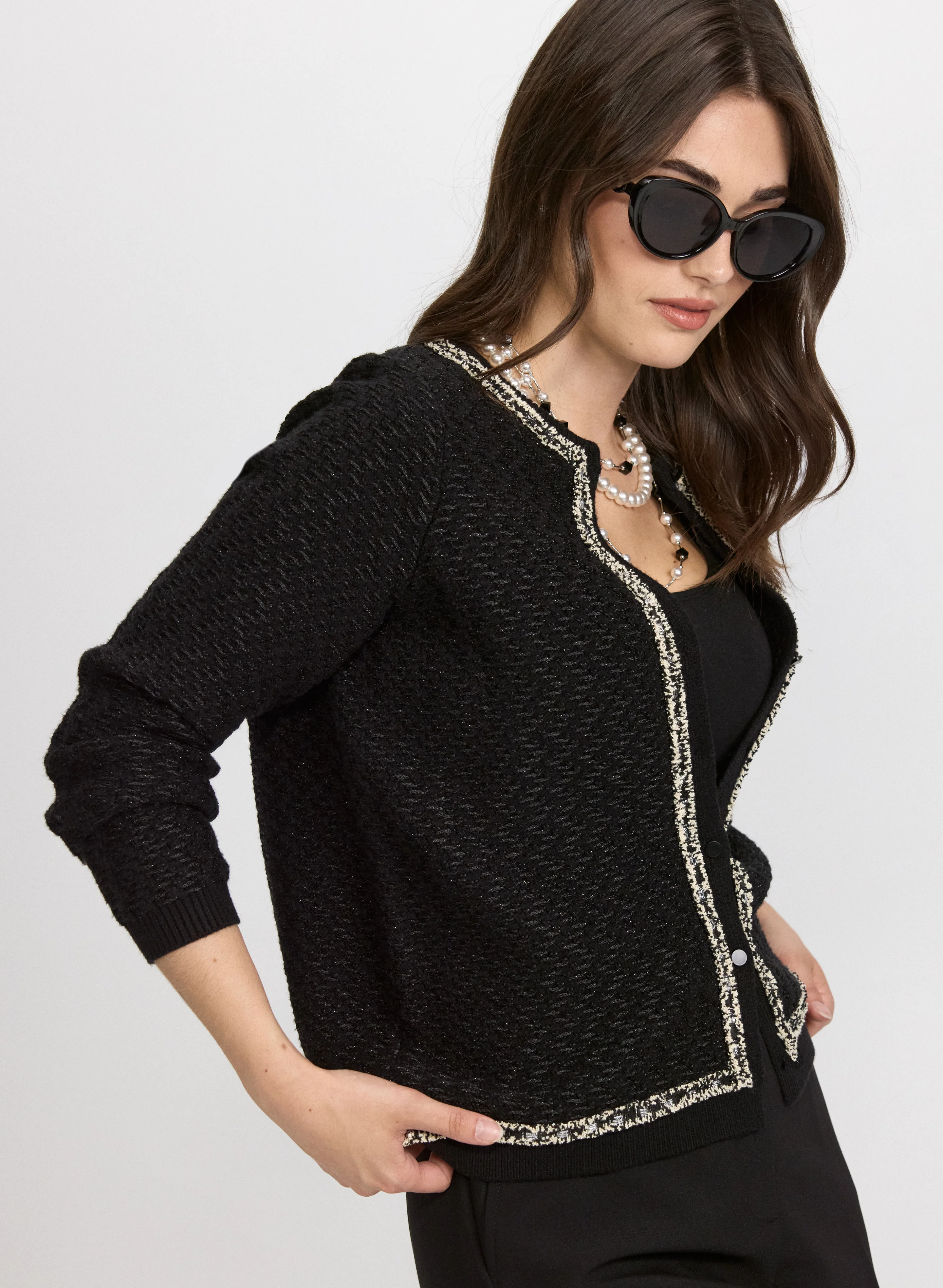 Bouclé Button Cardigan - Image 2