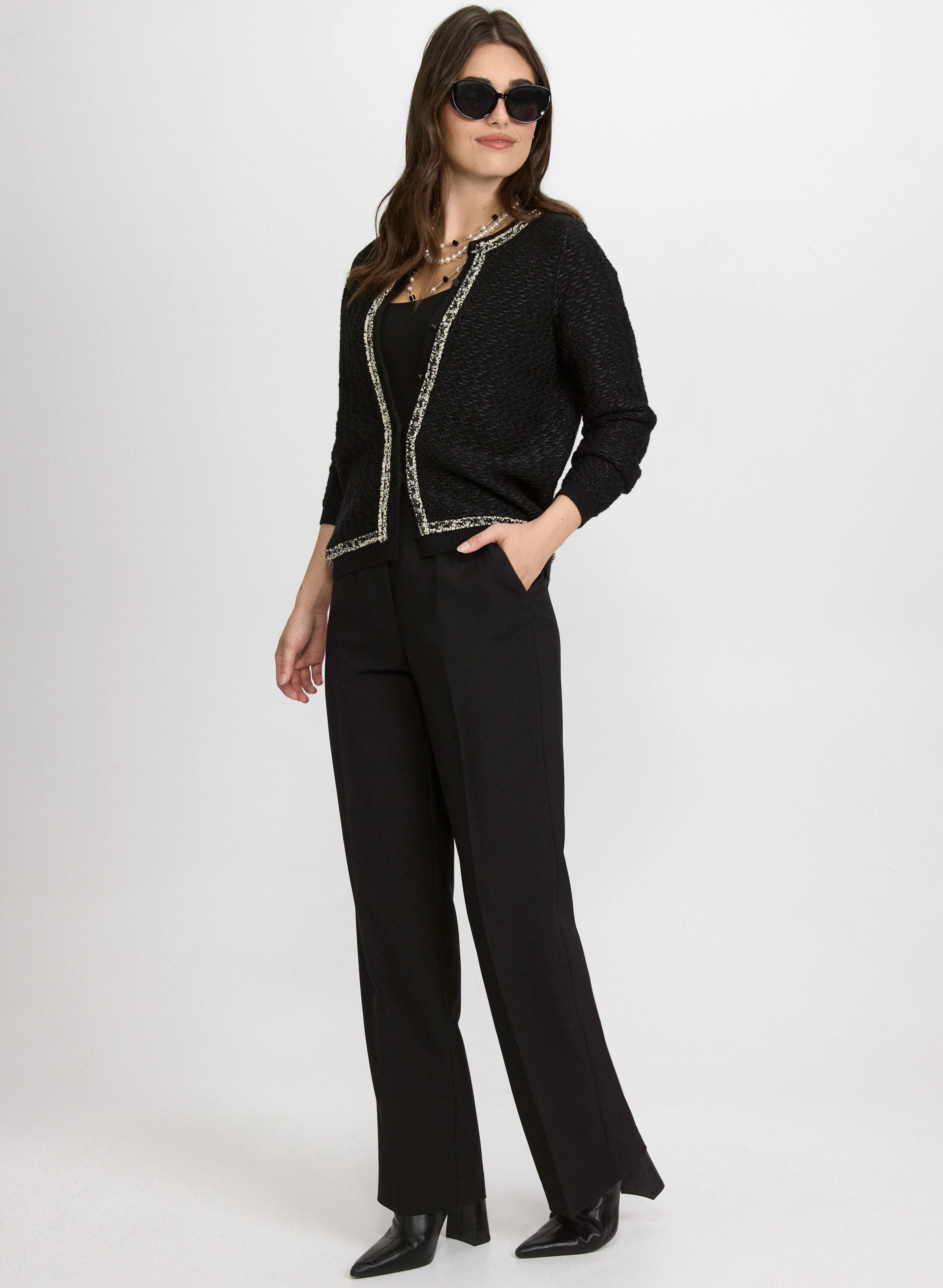 Bouclé Button Cardigan - Image 3