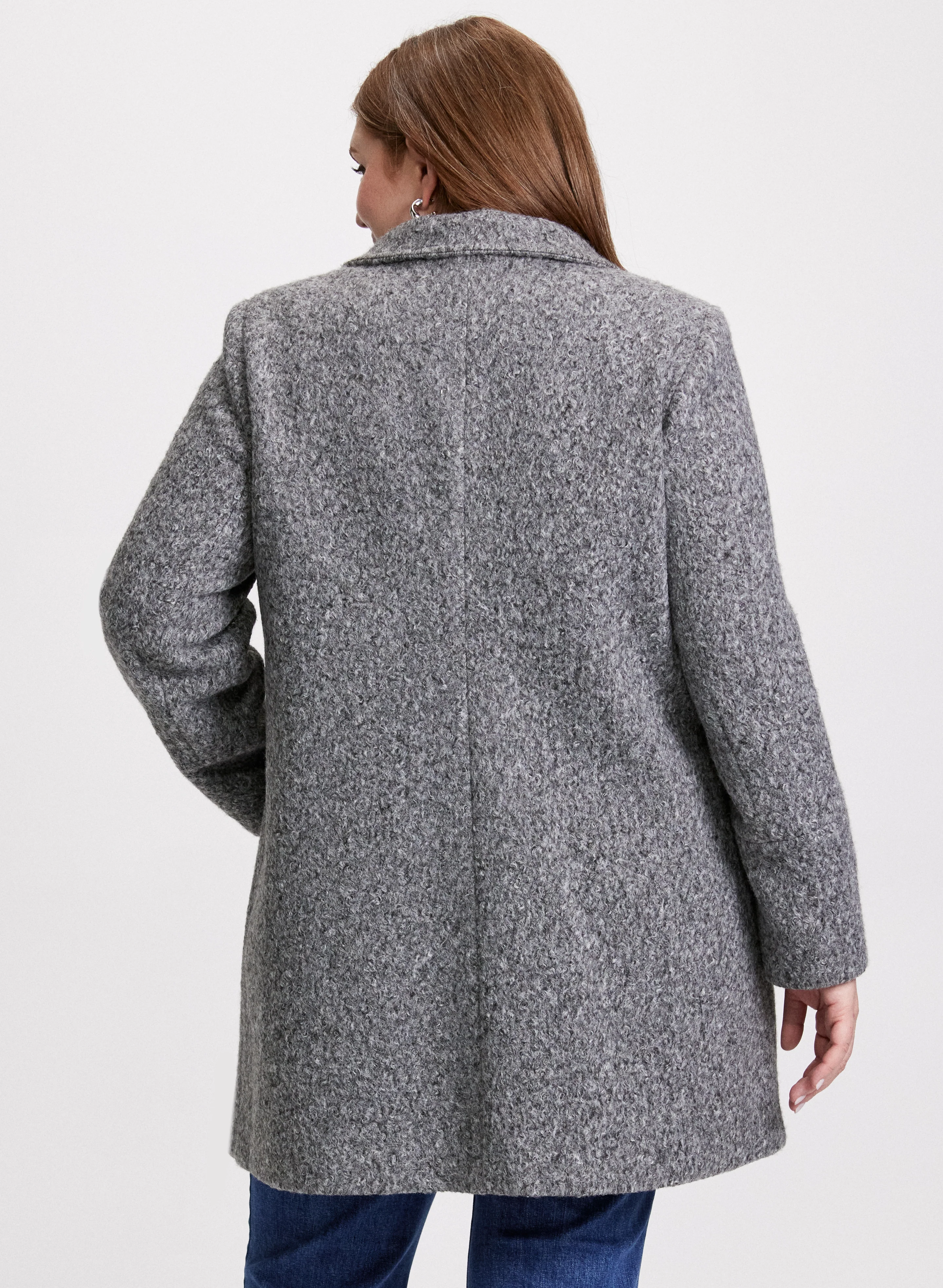 Bouclé Dolman Sleeve Coat - Image 4