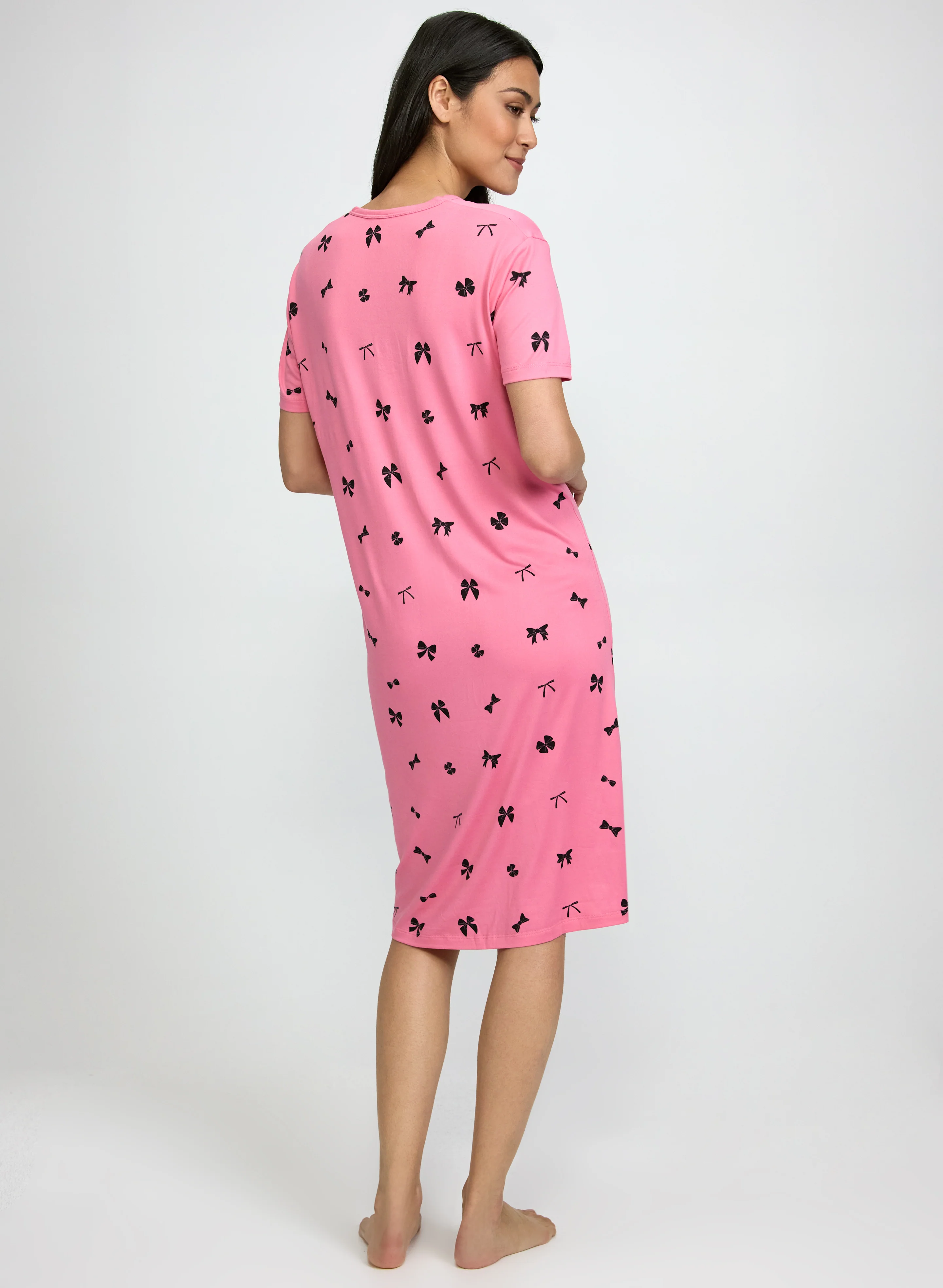 Bow Print Jersey Nightgown - Image 3
