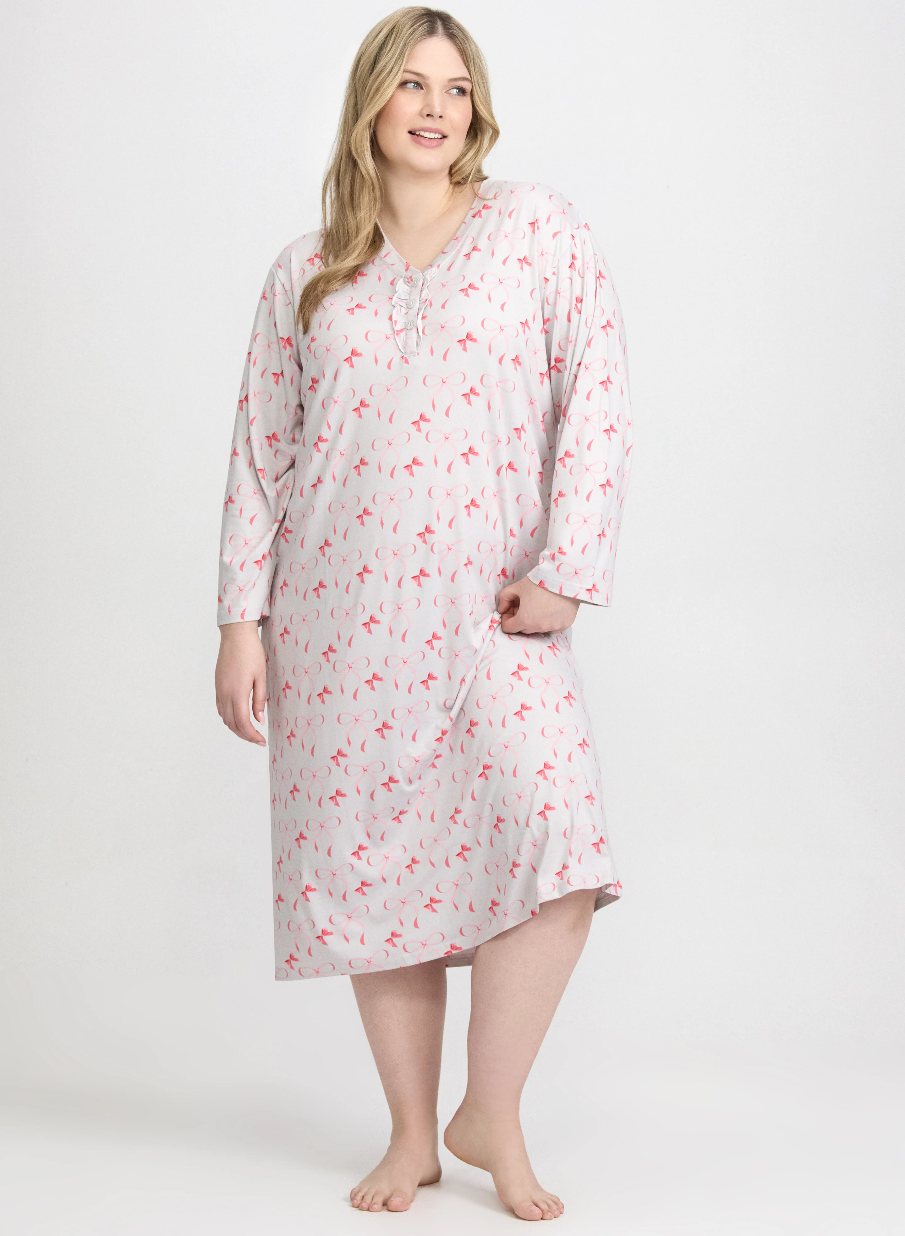 Bow Print Night Gown