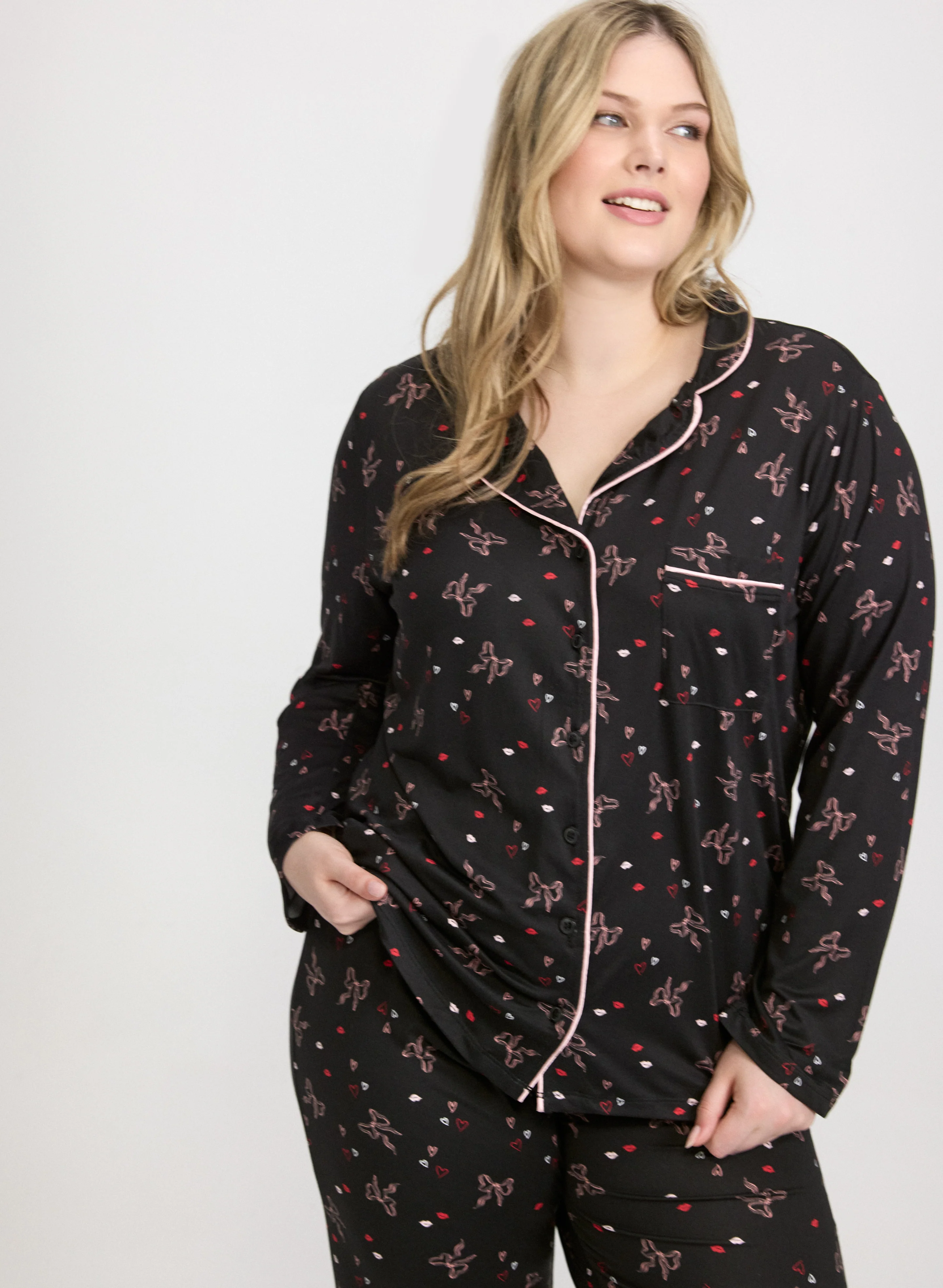 Bow Print Pyjama Set - Image 2