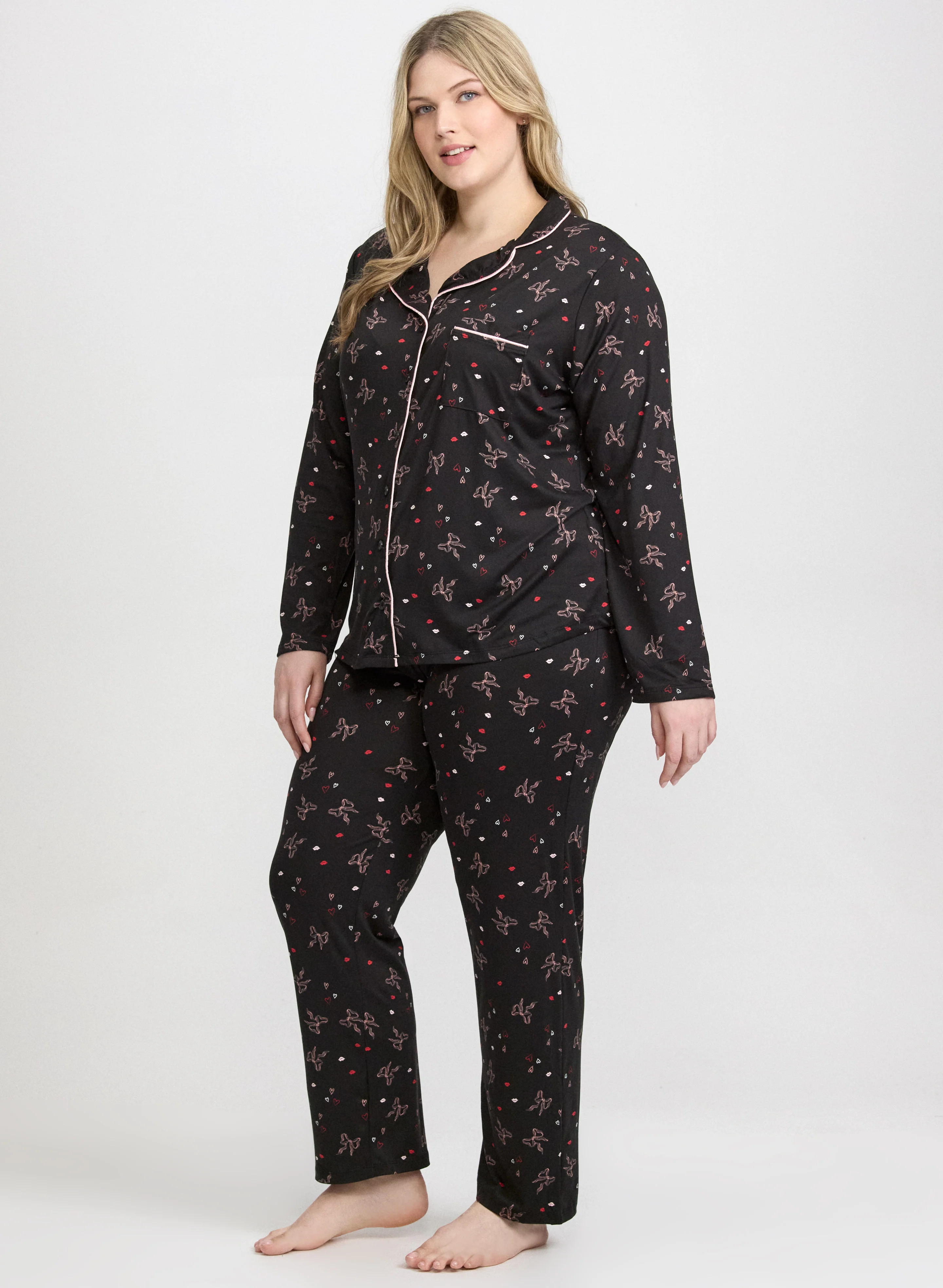 Bow Print Pyjama Set - Image 3