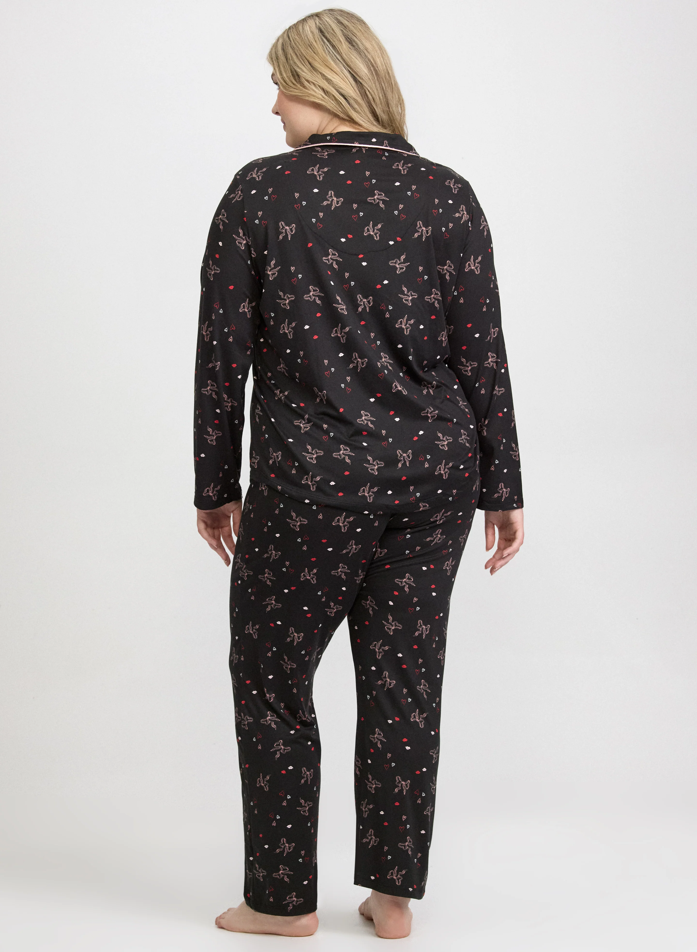 Bow Print Pyjama Set - Image 4