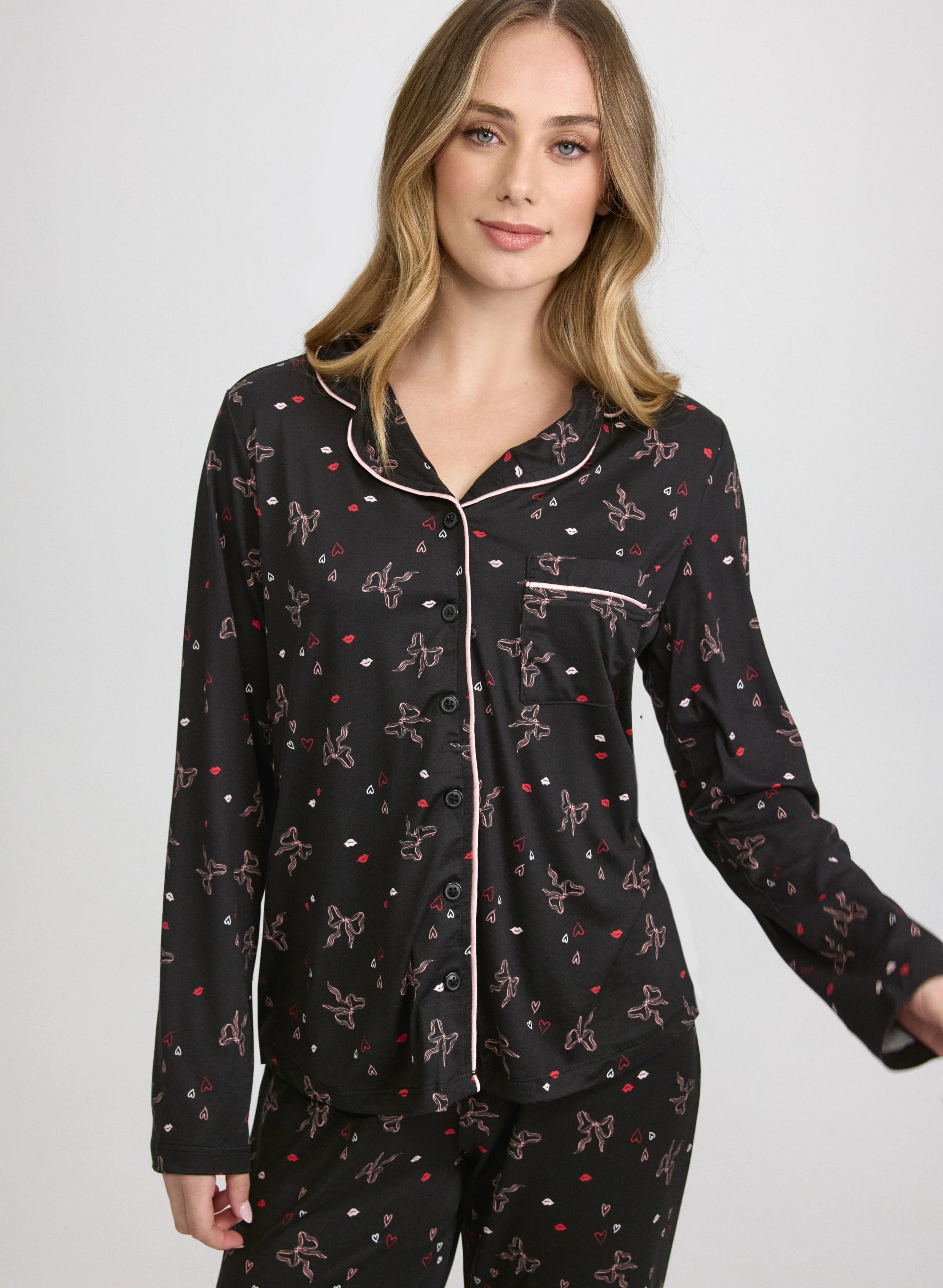Bow Print Pyjama Set - Image 3