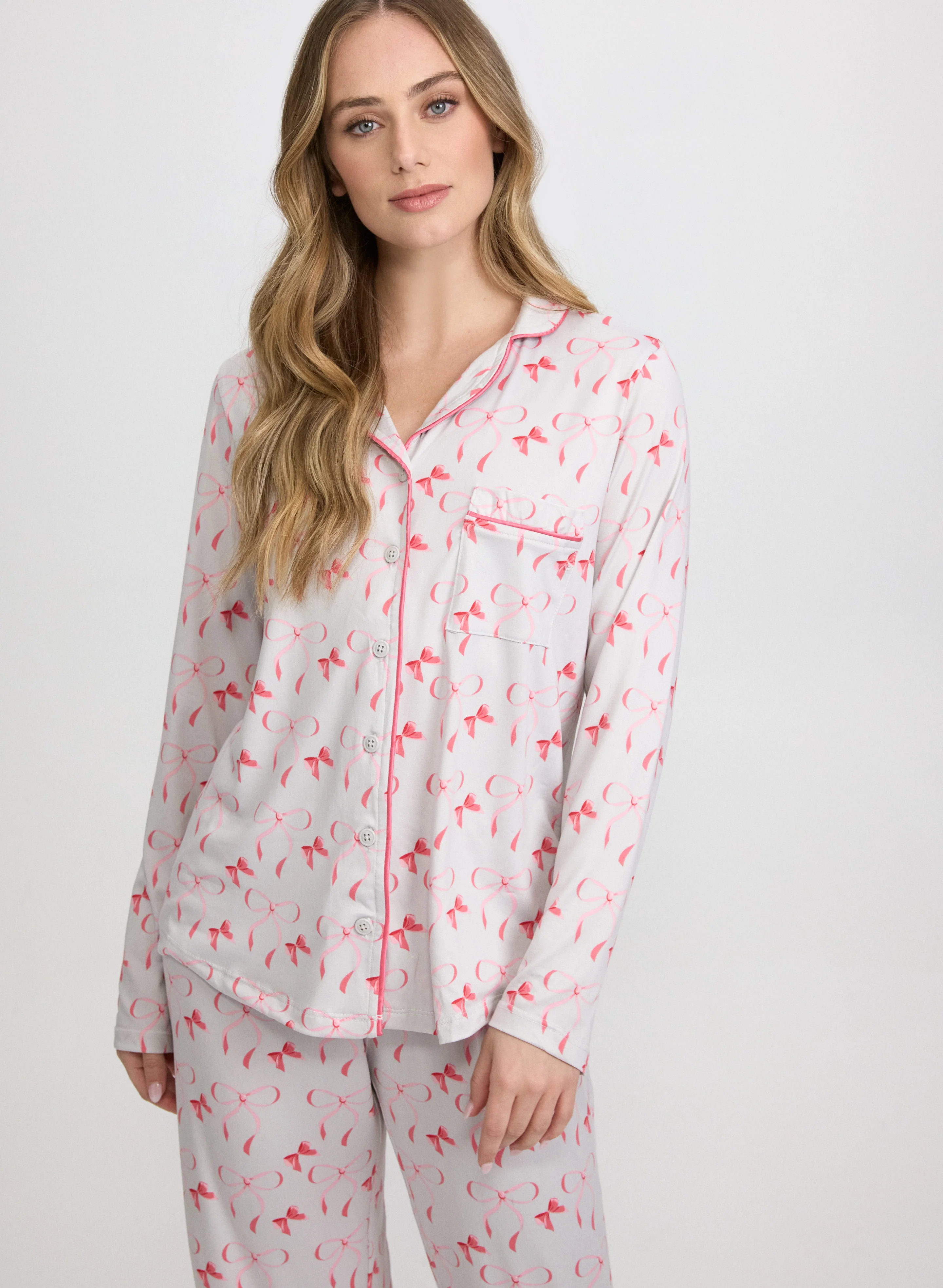 Bow Print Pyjama Set - Image 3