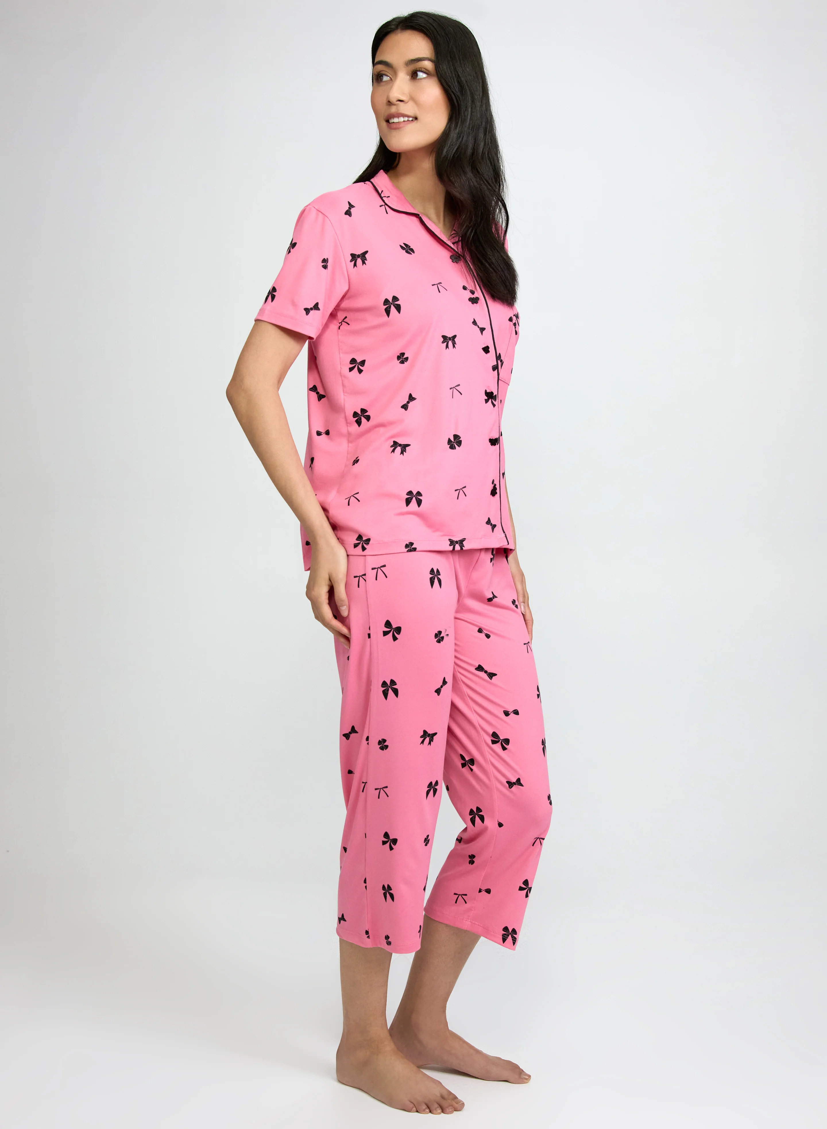 Bow Print Pyjama Set - Image 2