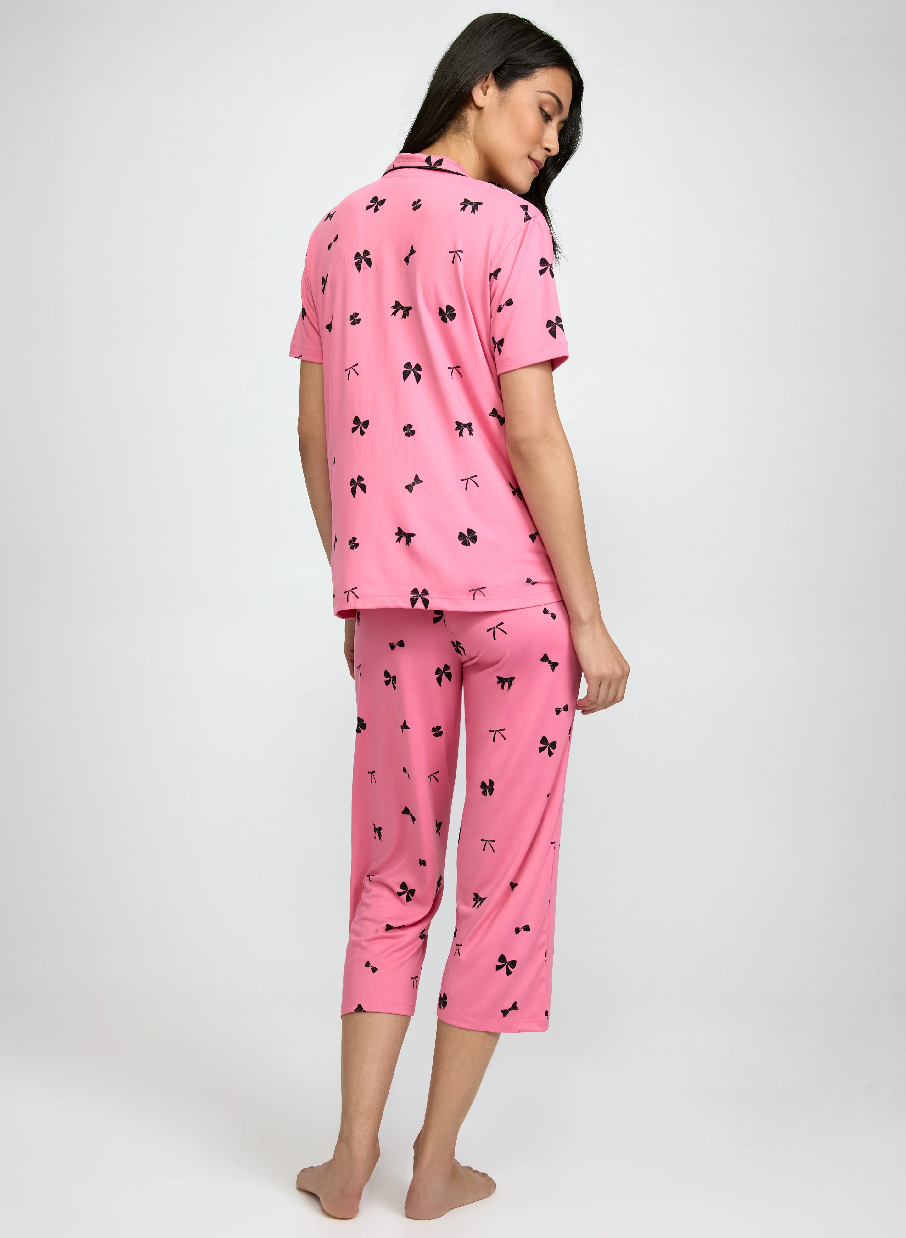 Bow Print Pyjama Set - Image 3