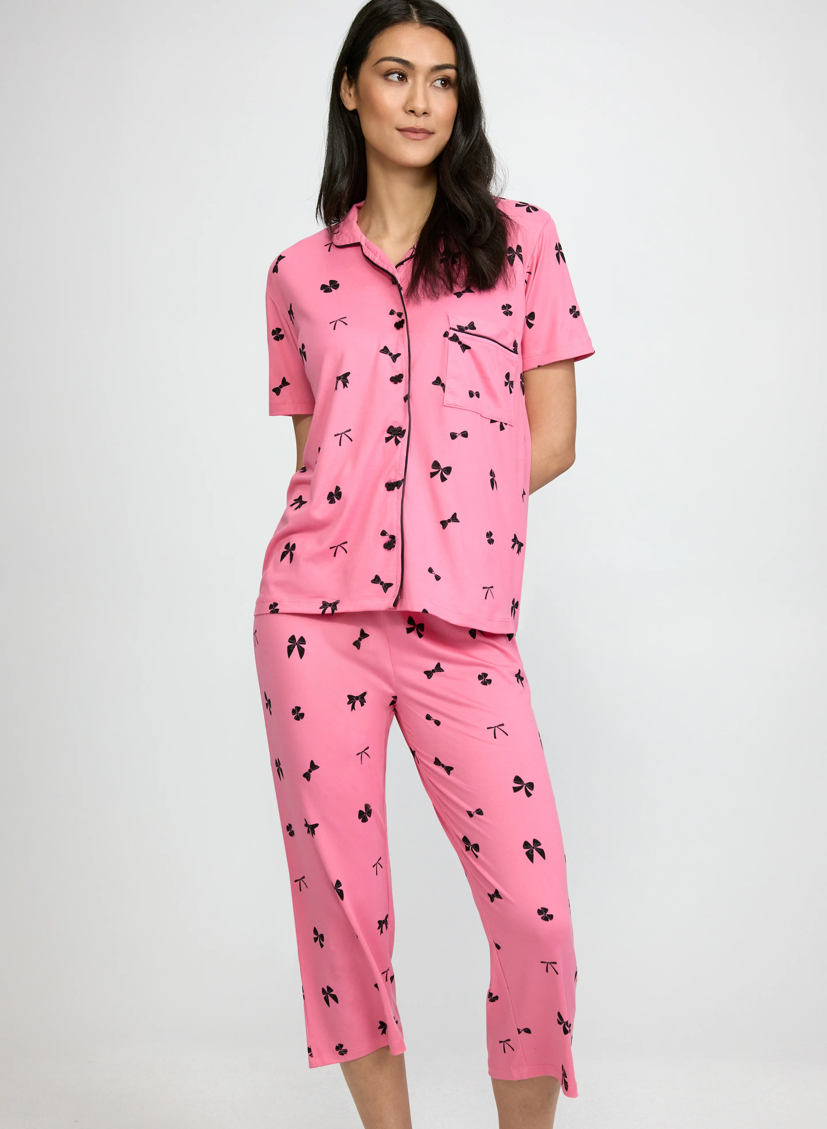Bow Print Pyjama Set - Image 4