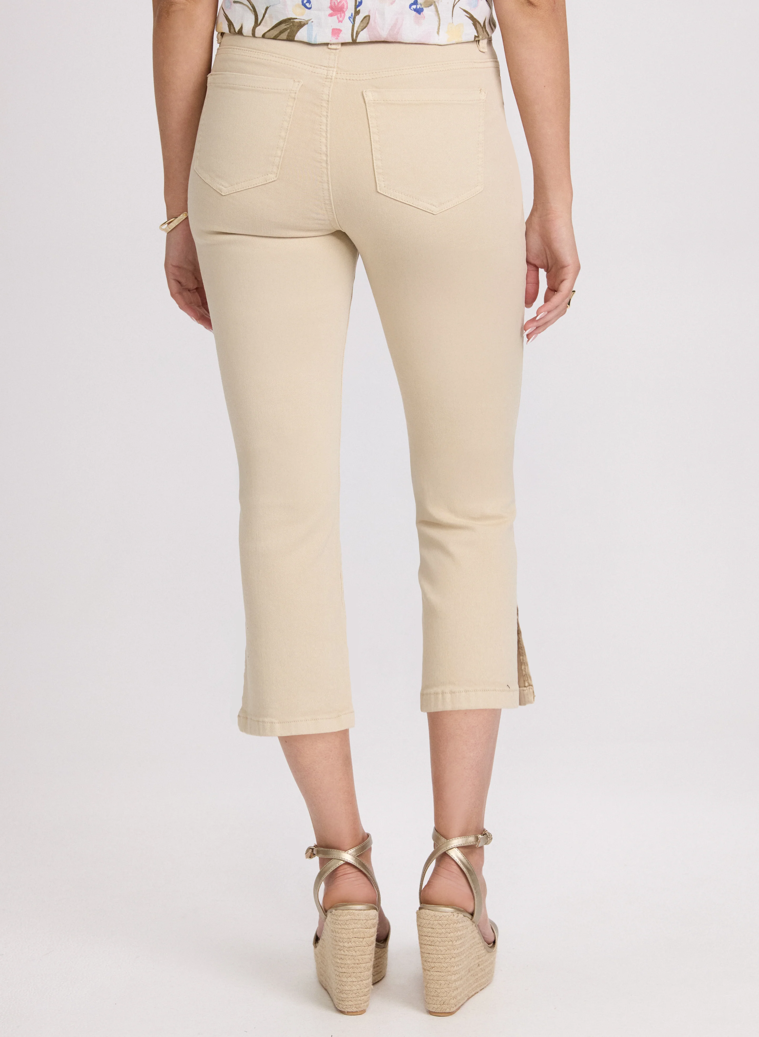 Braided Trim Denim Capris - Image 5