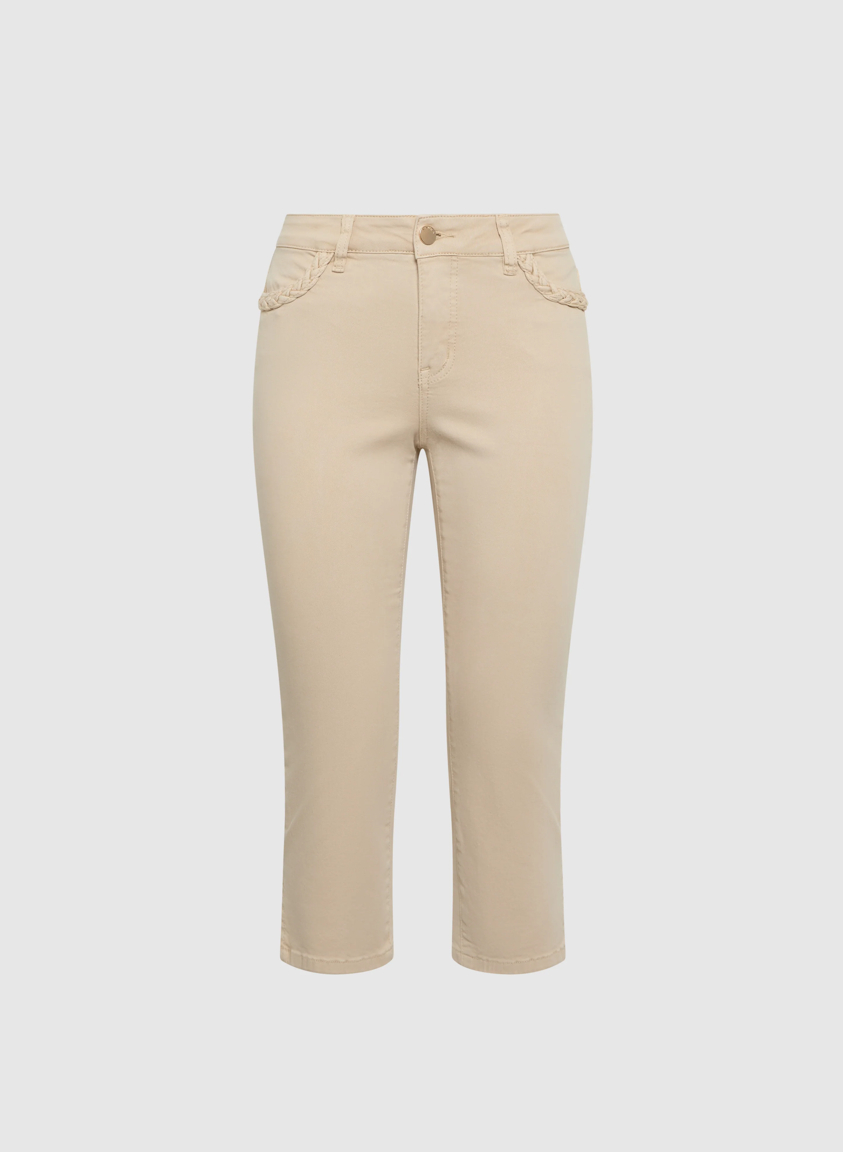Braided Trim Denim Capris - Image 7