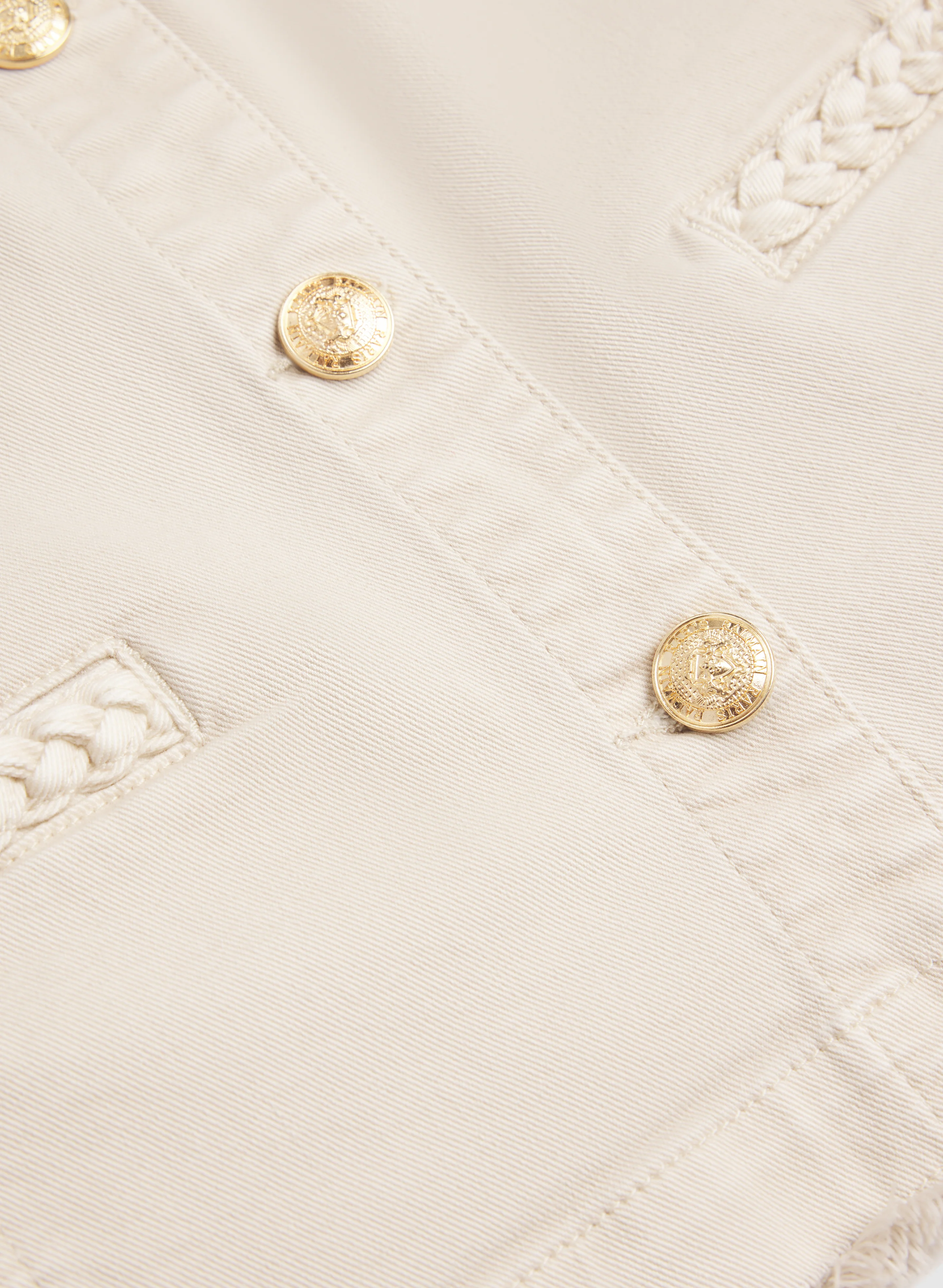Braided Trim Denim Jacket - Image 7