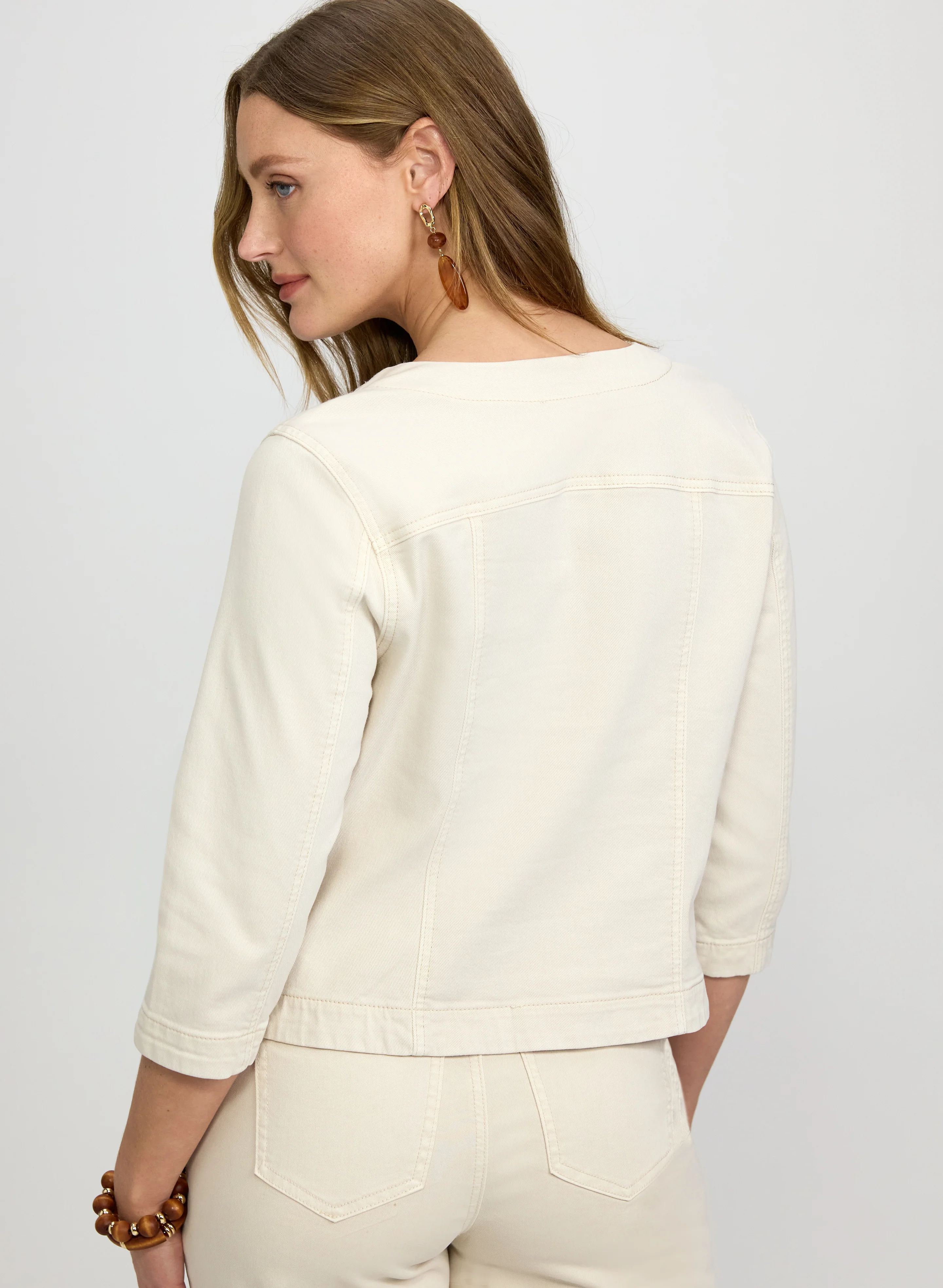 Braided Trim Denim Jacket - Image 4