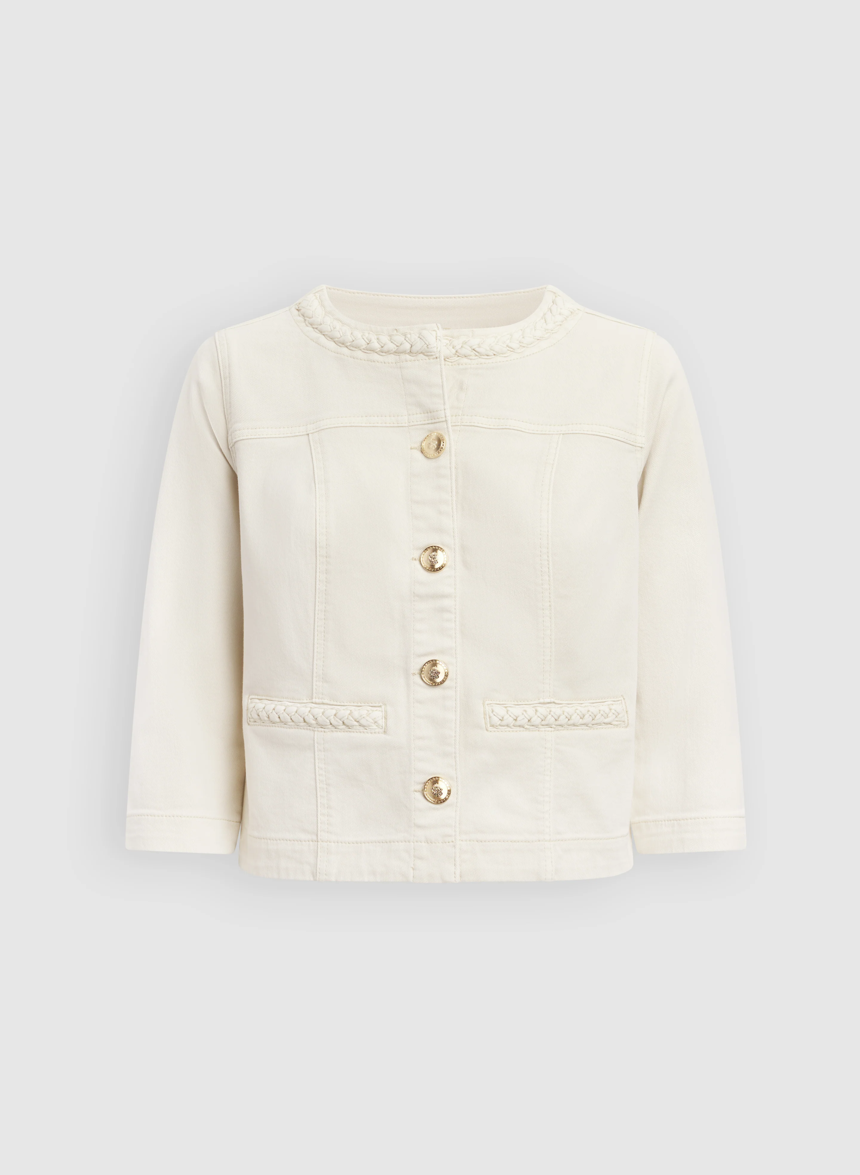 Braided Trim Denim Jacket - Image 6