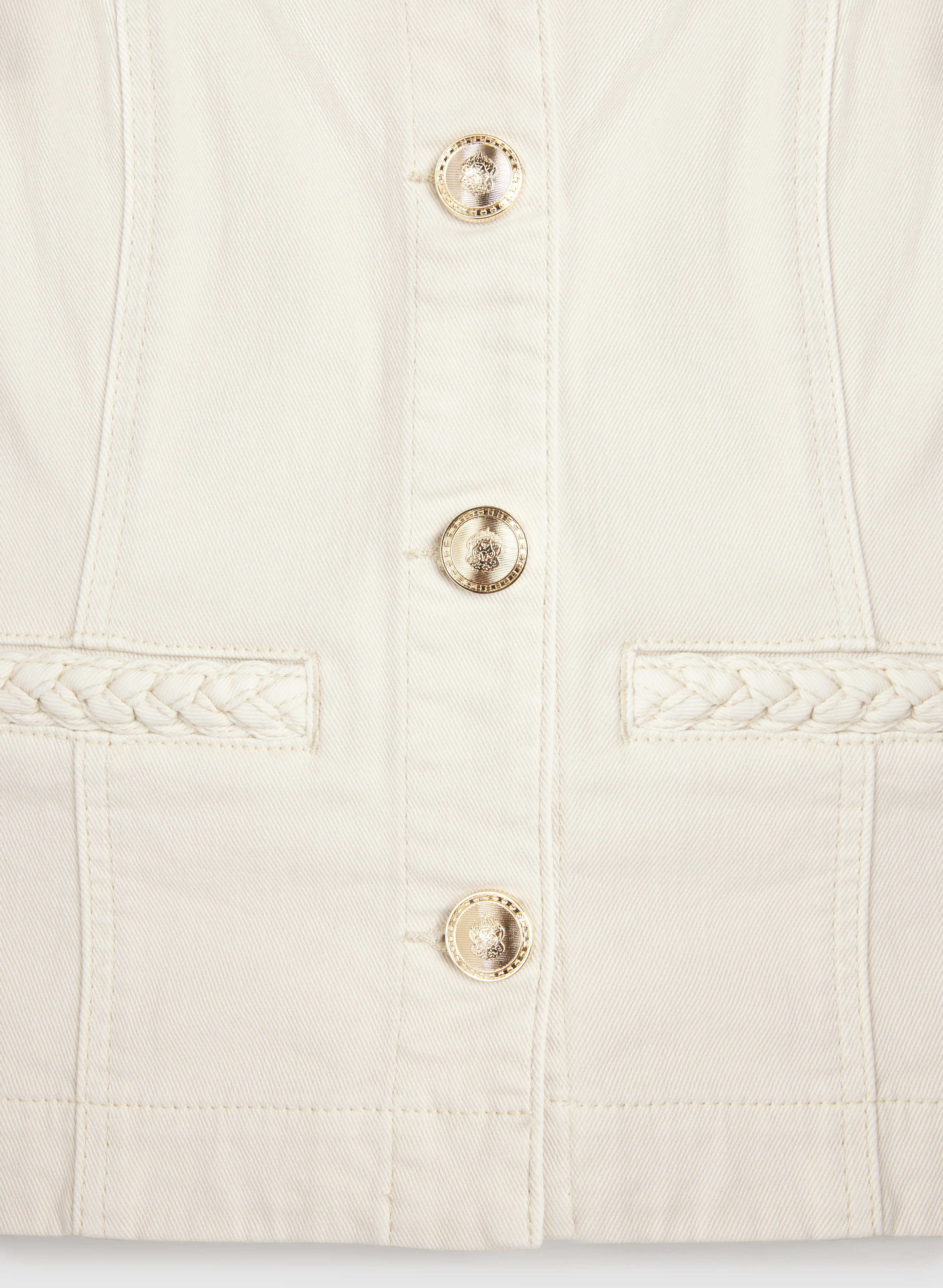 Braided Trim Denim Jacket - Image 7