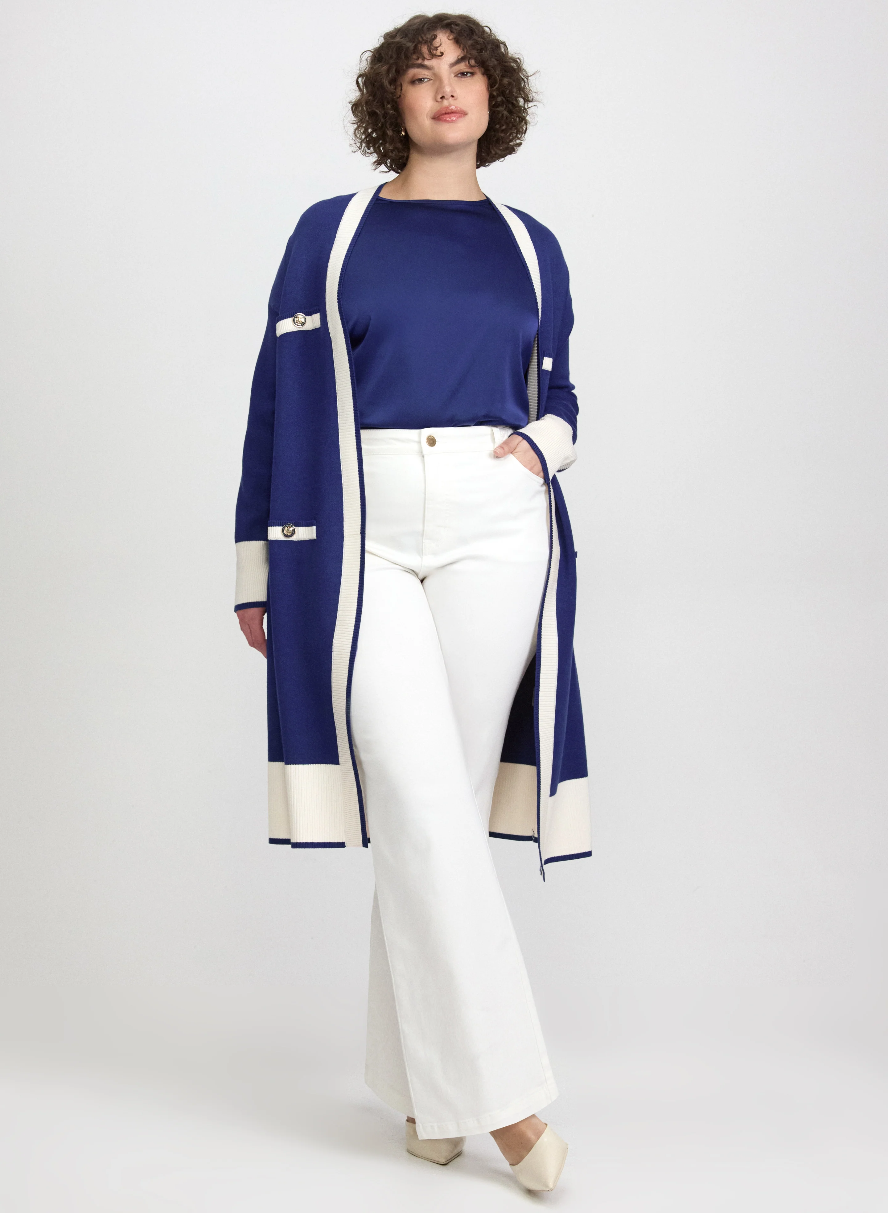 Braided Waist Trim Wide-Leg Jeans - Image 5