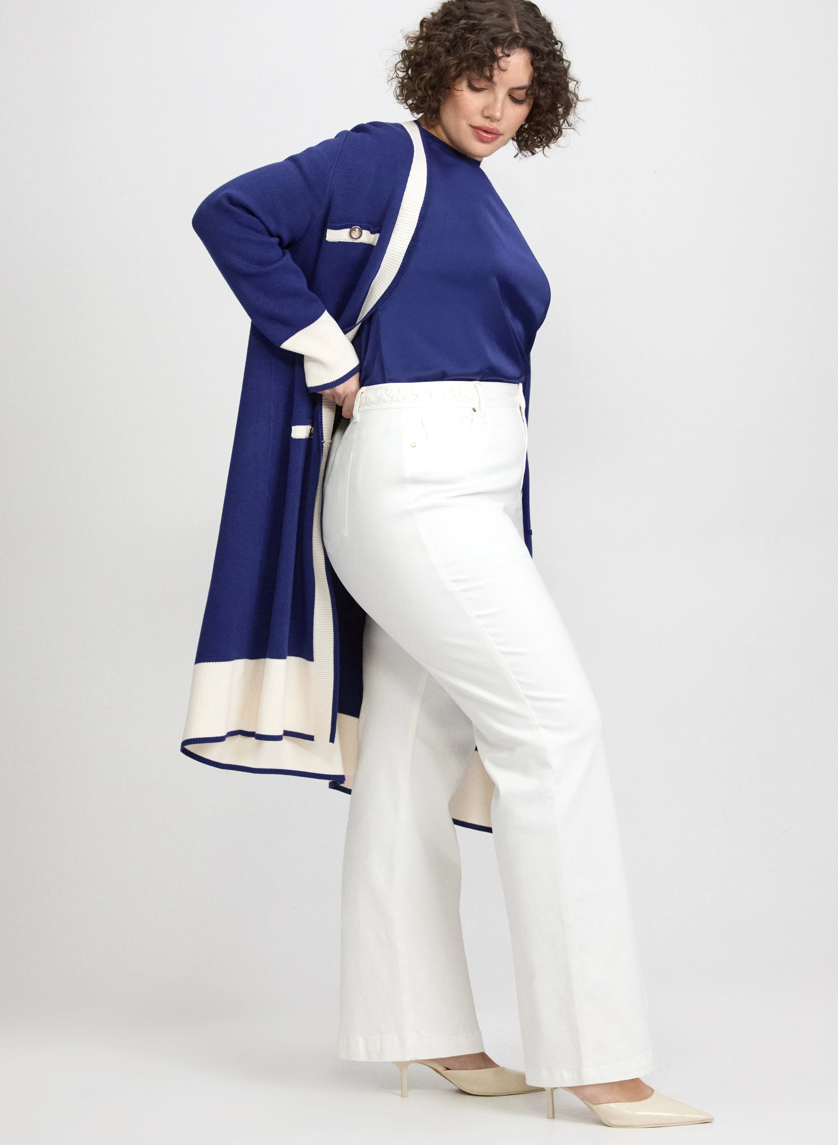 Braided Waist Trim Wide-Leg Jeans - Image 6