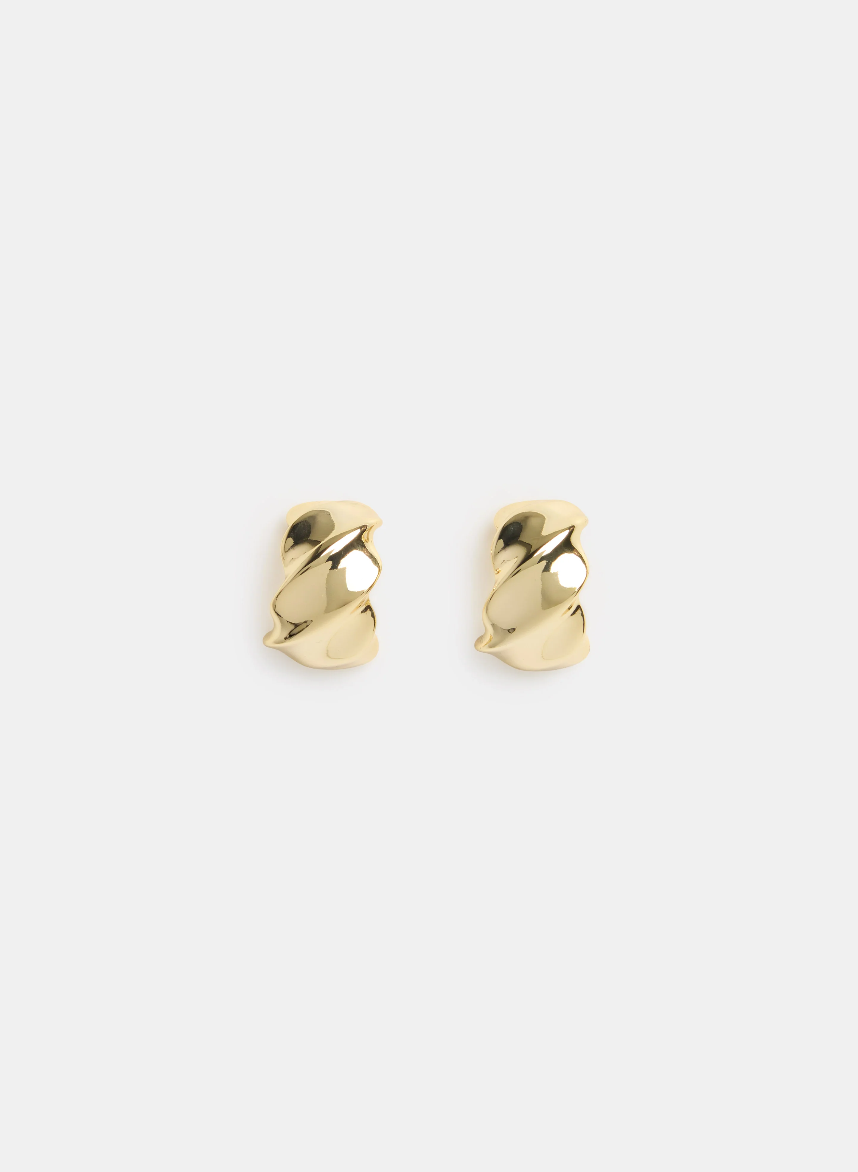 Brass Button Earrings