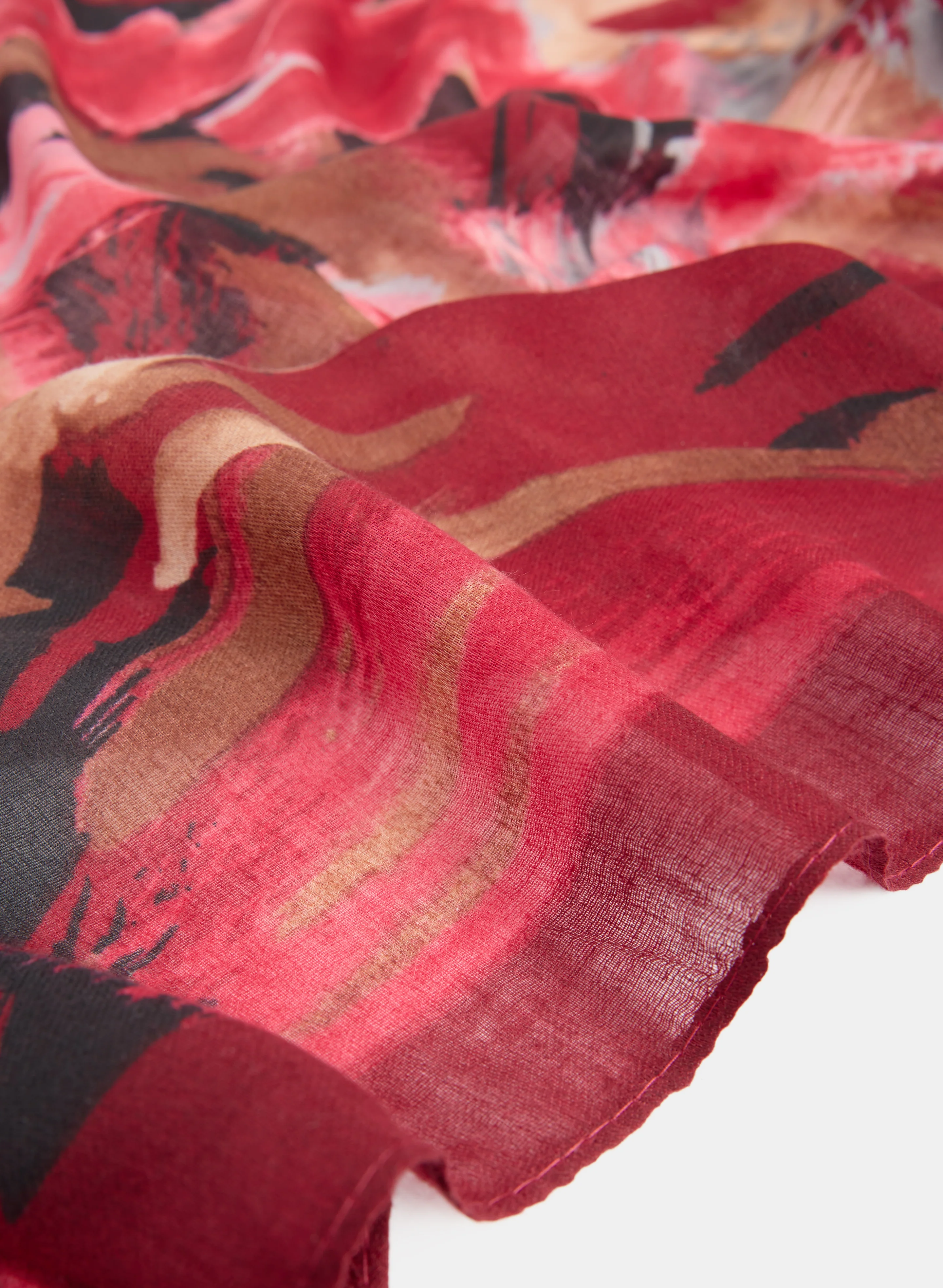 Brushstroke Print Scarf - Image 2