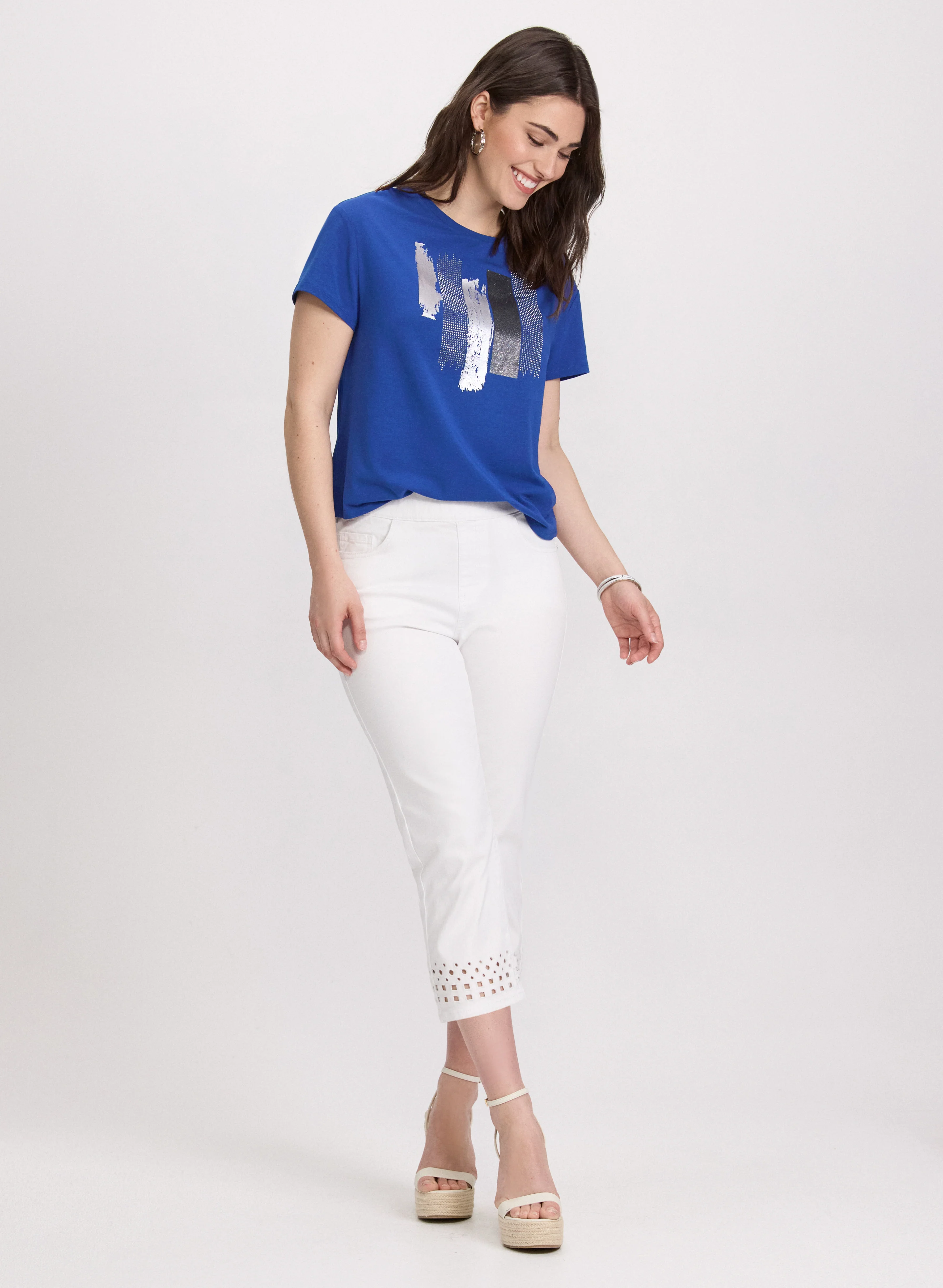 Brushstroke Print T-Shirt - Image 3