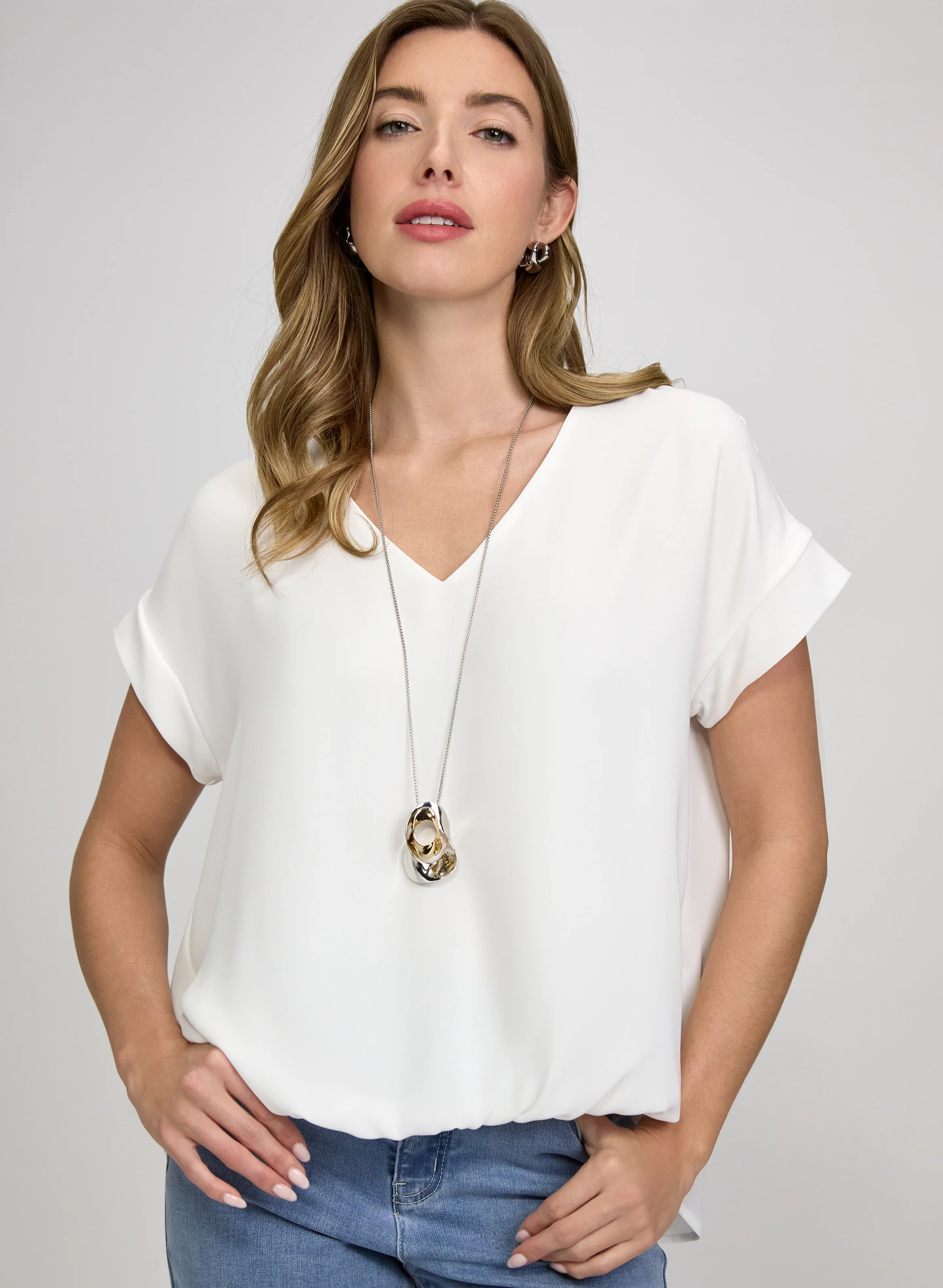 Bubble Hem Blouse