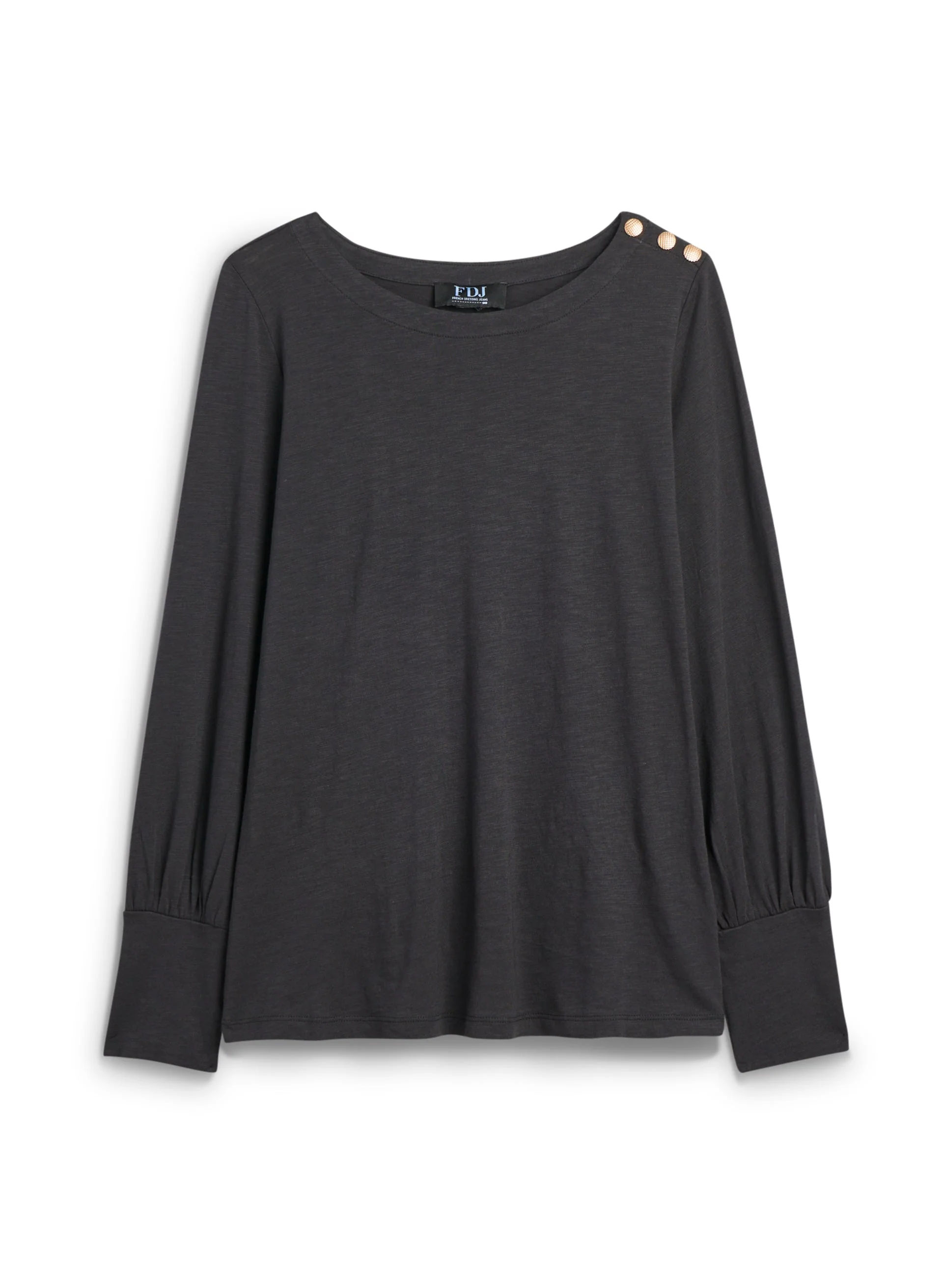 Button Detail Cotton Modal Top - Image 5