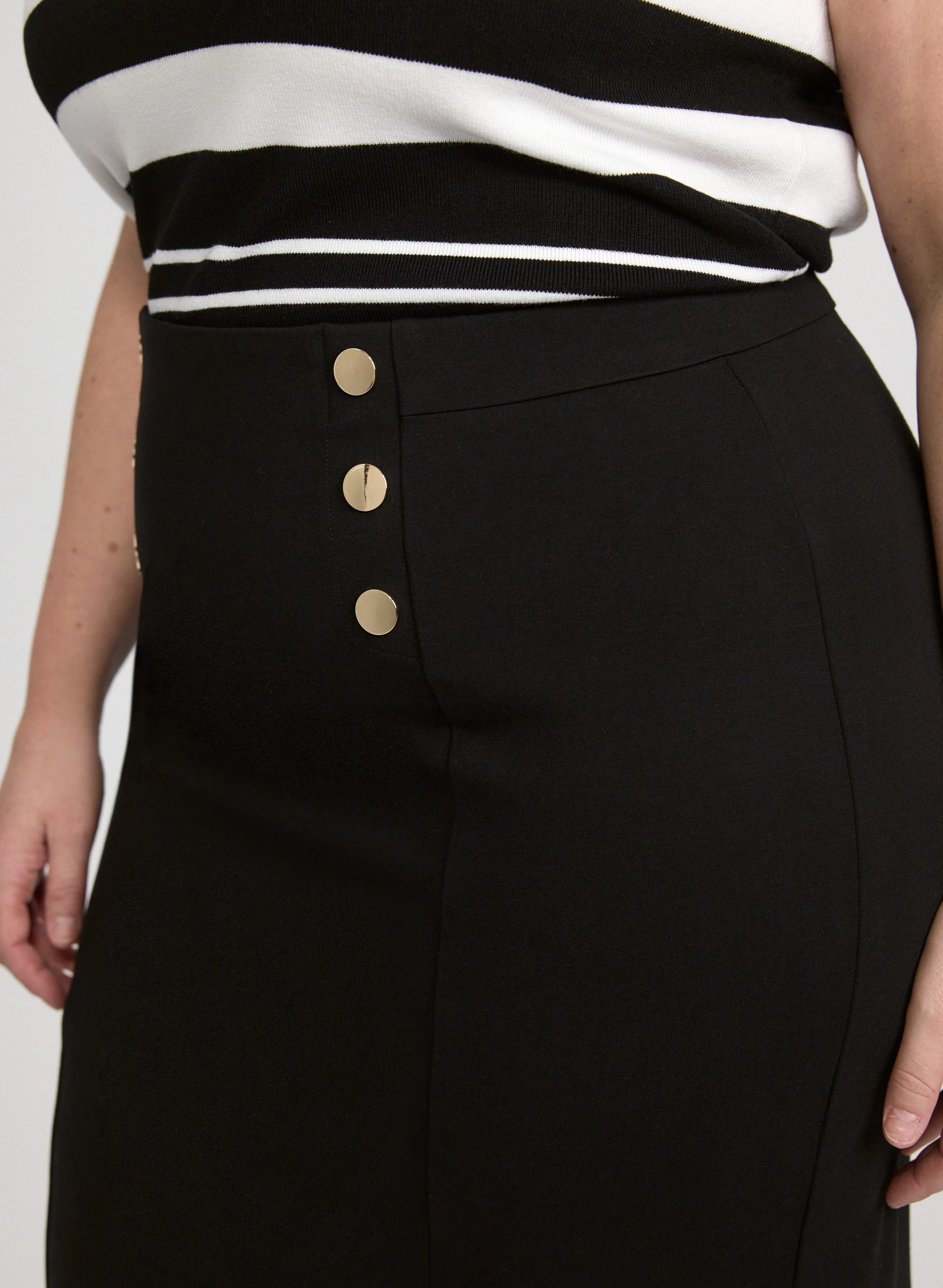 Button Detail Pencil Skirt - Image 5