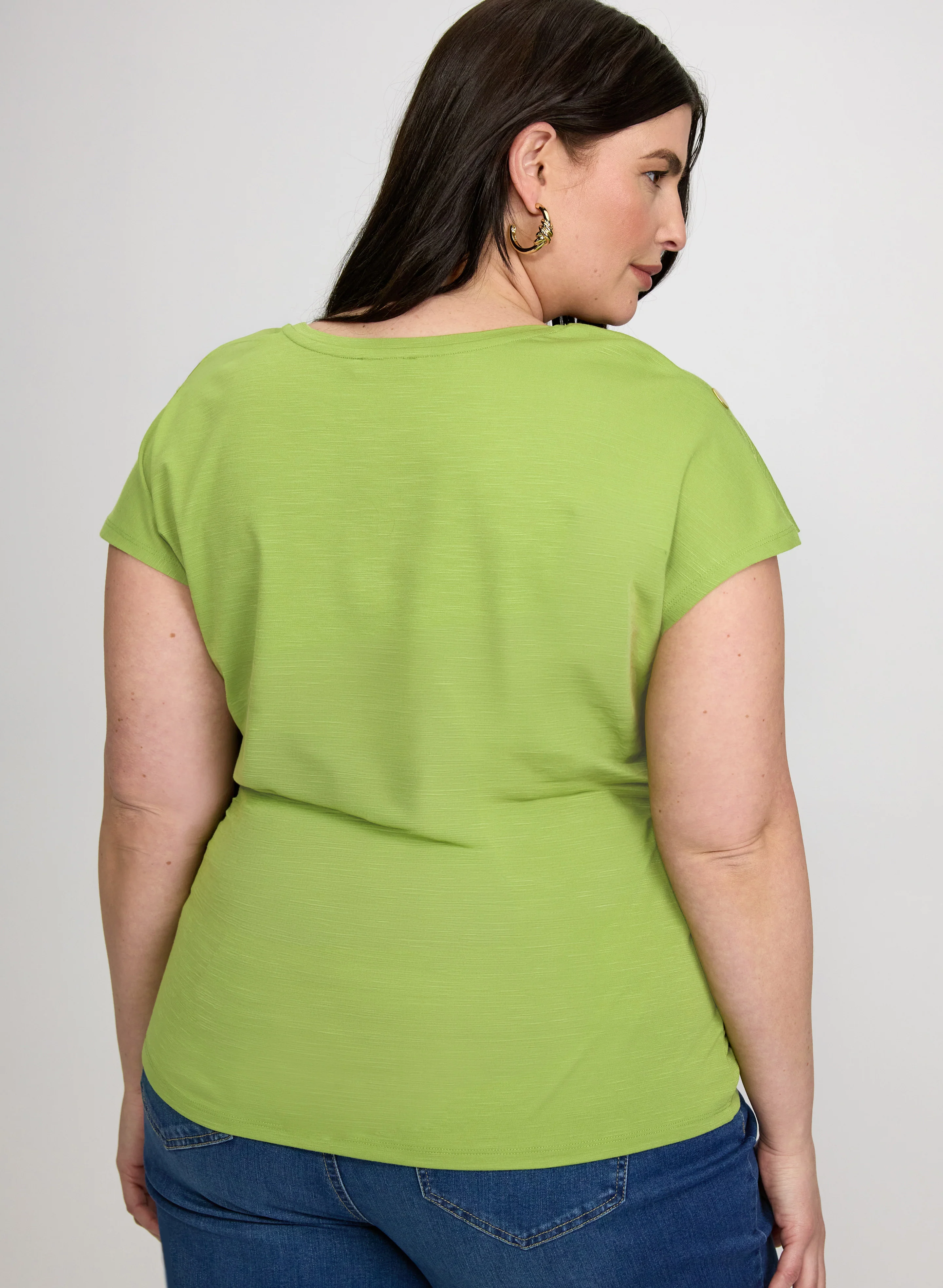 Button Detail T-Shirt - Image 4