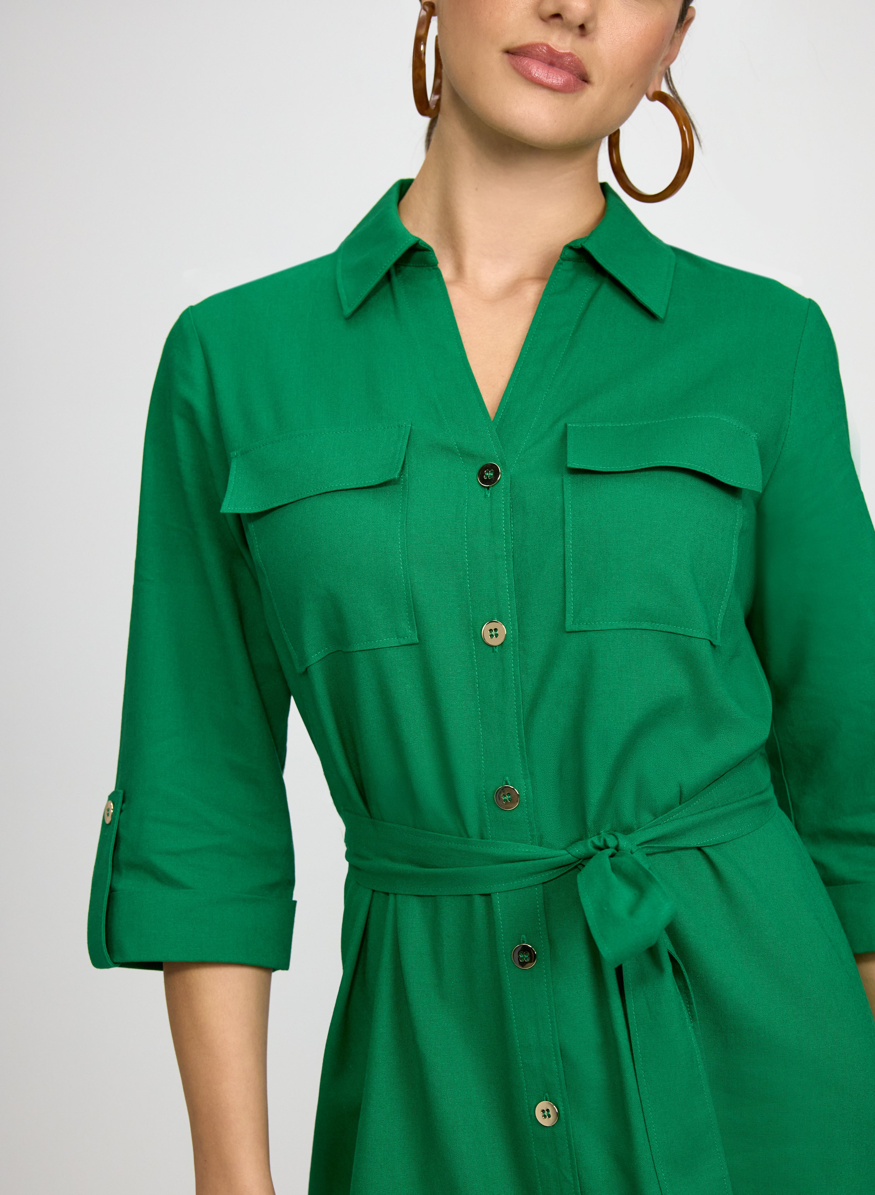 Button-Down Shirt Dress - Image 3