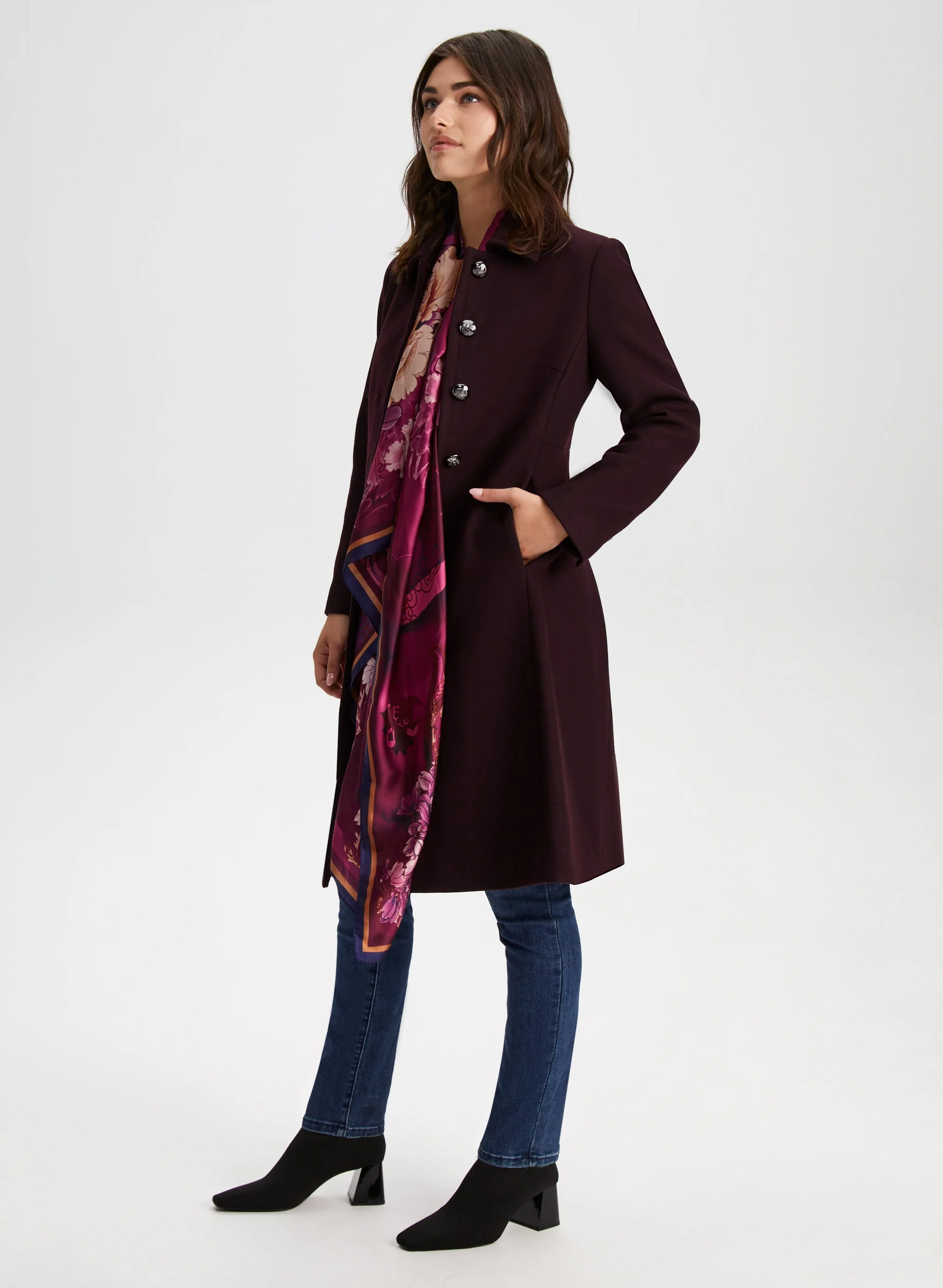 Button-Down Wool Blend Coat - Image 2