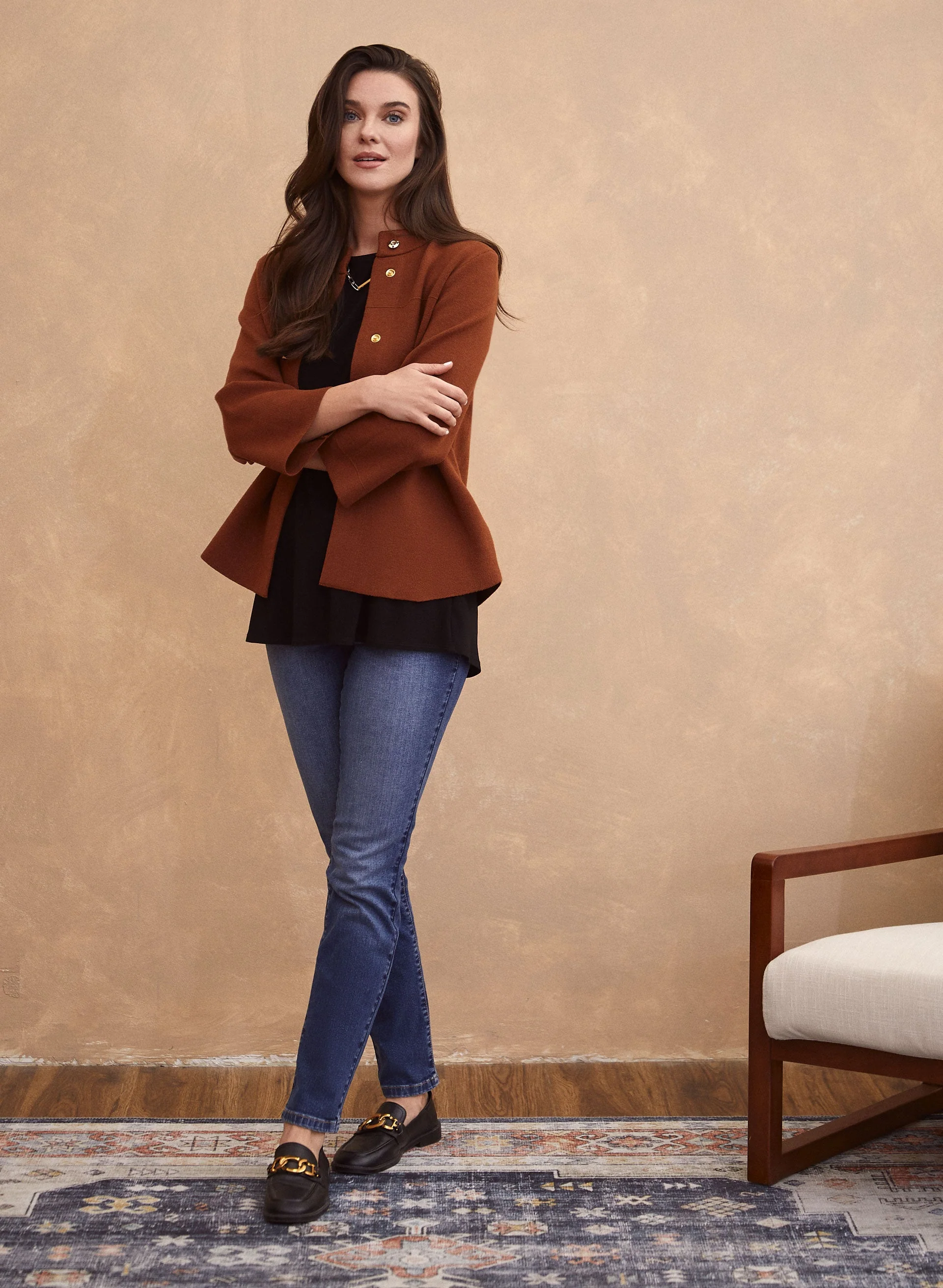 Button Front Trapeze Cardigan - Image 5
