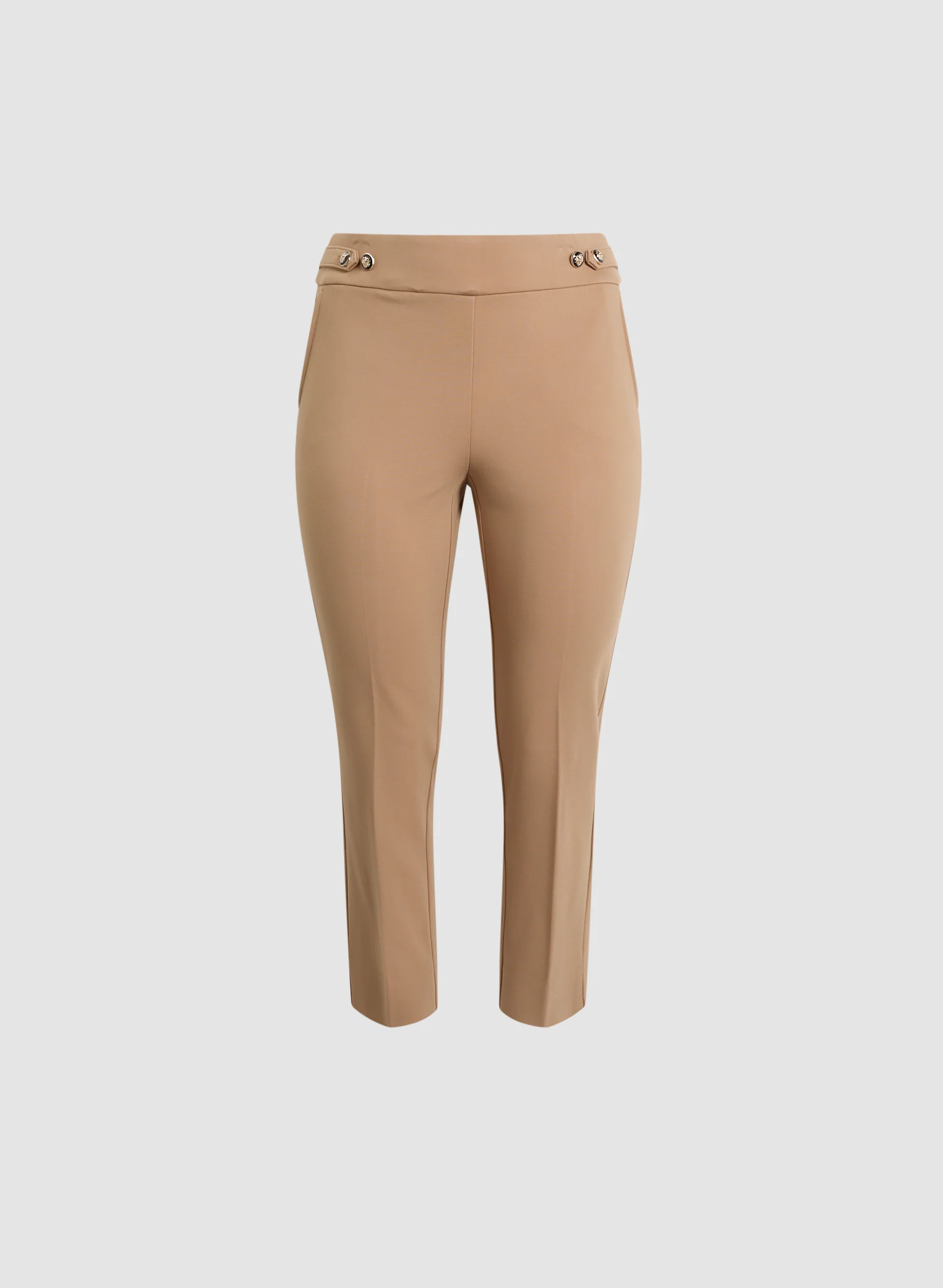 Button Tab Detail Pull-On Pants - Image 6