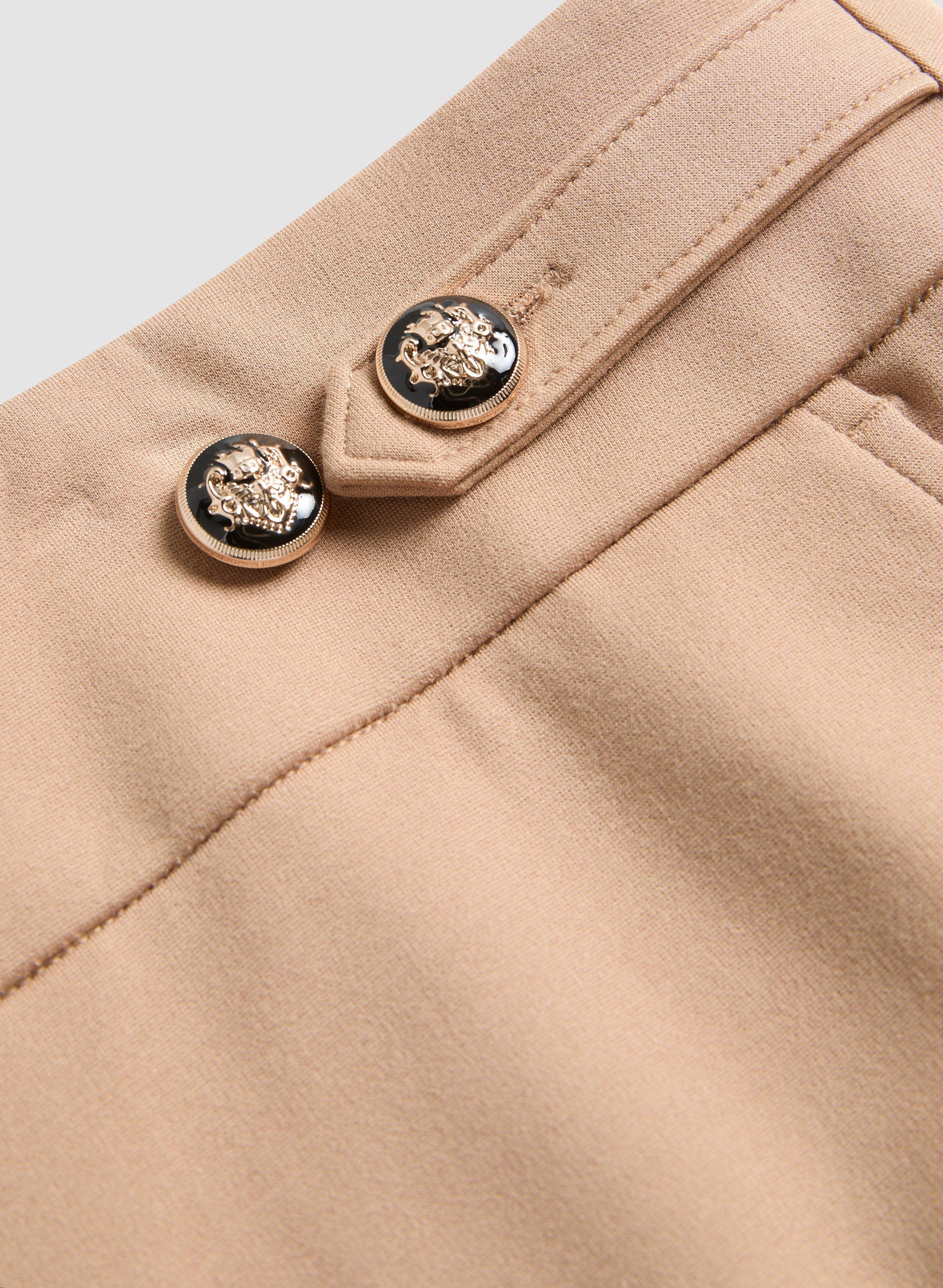 Button Tab Detail Pull-On Pants - Image 7