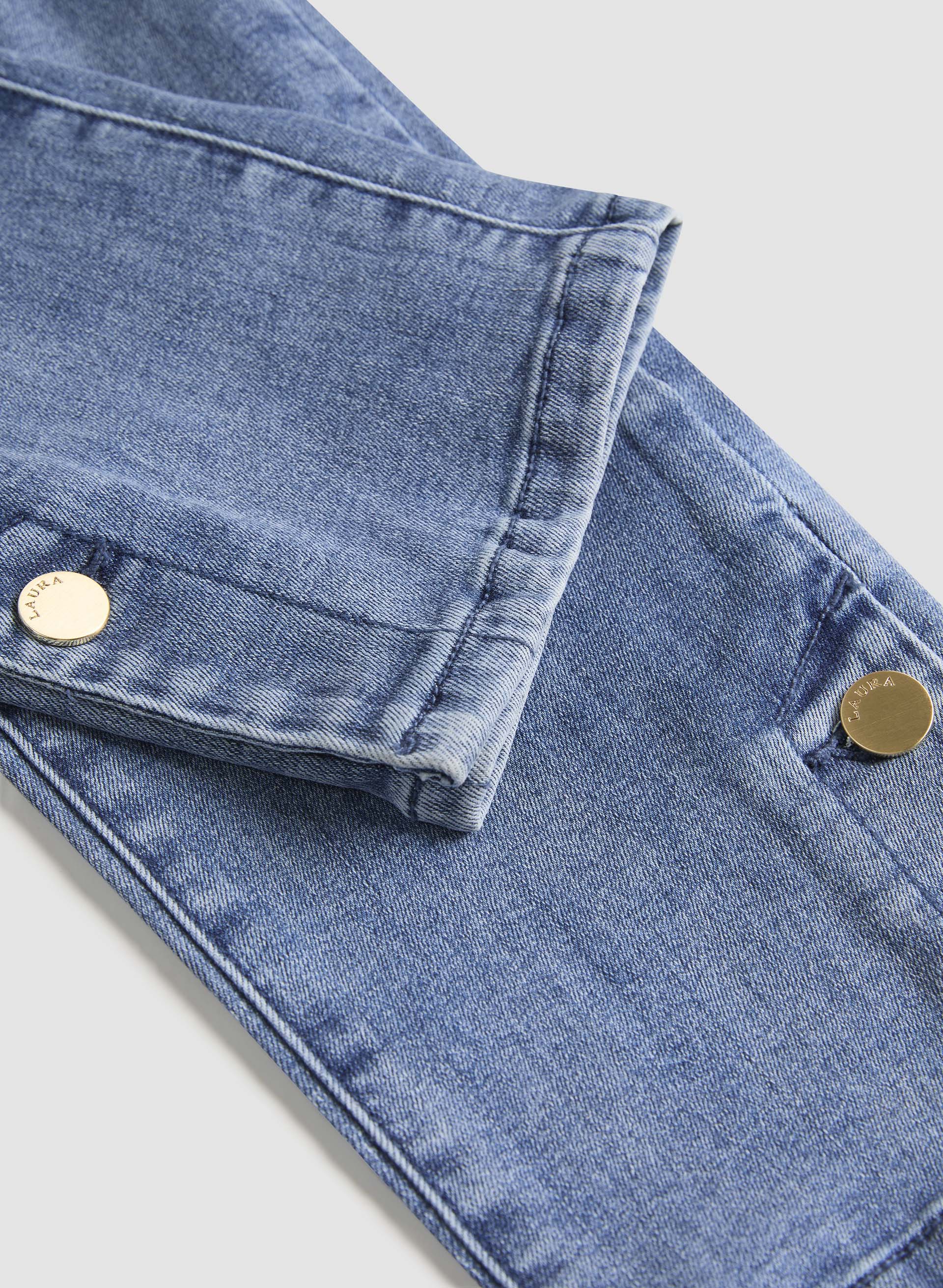 Button Hem Straight Leg Jeans - Image 7
