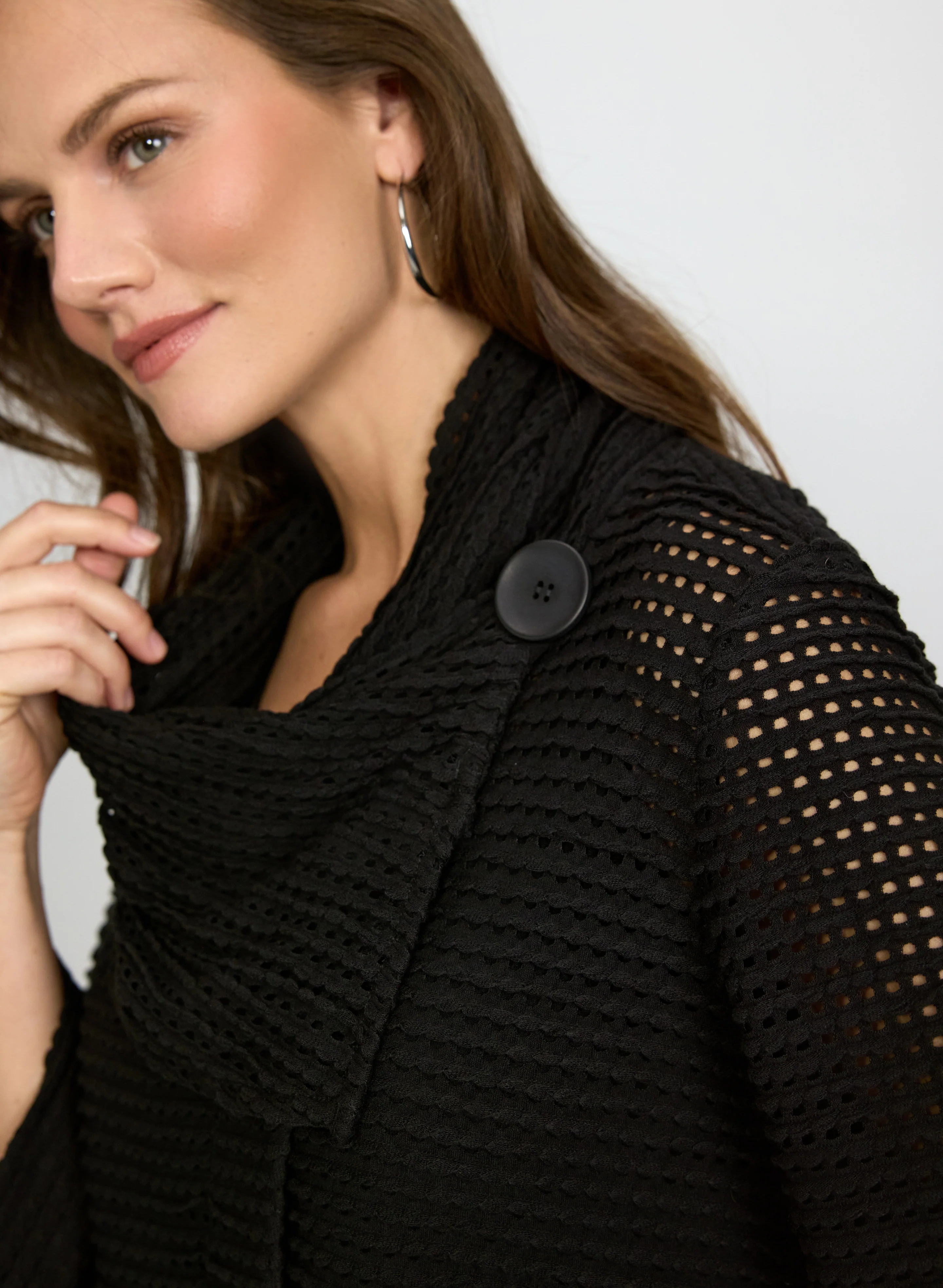 Buttoned Crochet Top - Image 2