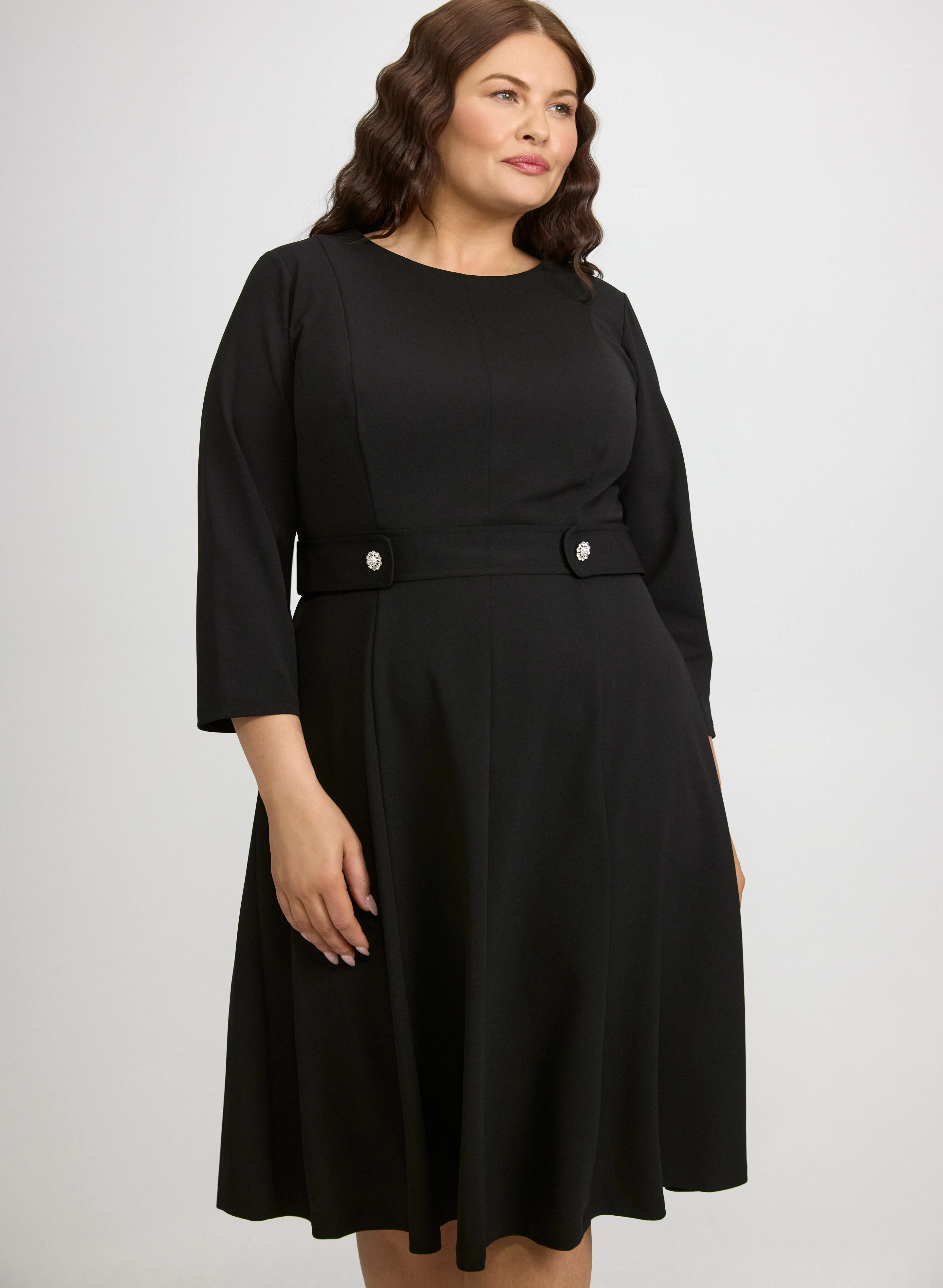 Buttoned-Tab Detail Dress - Image 4