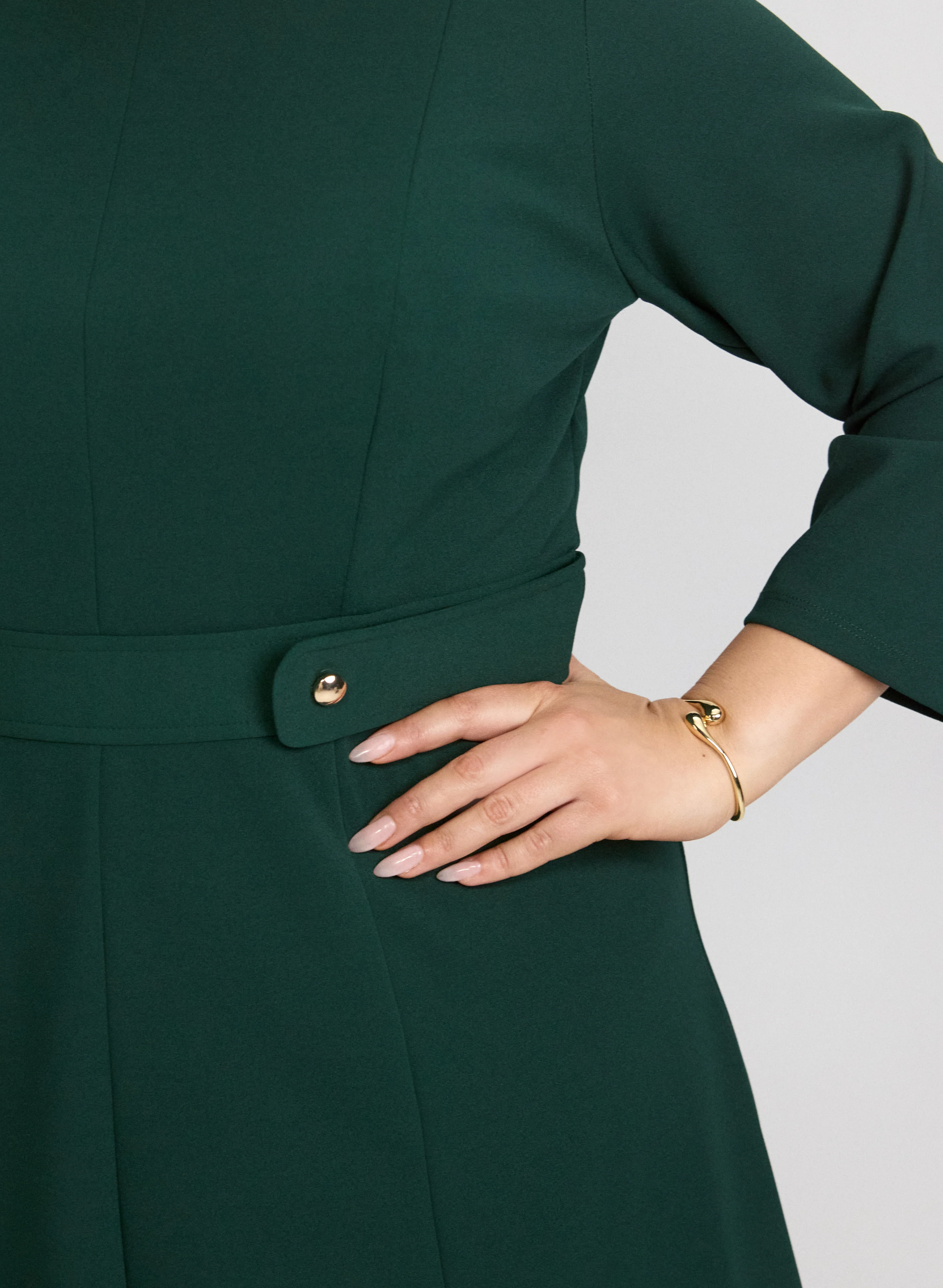 Buttoned-Tab Detail Dress - Image 5