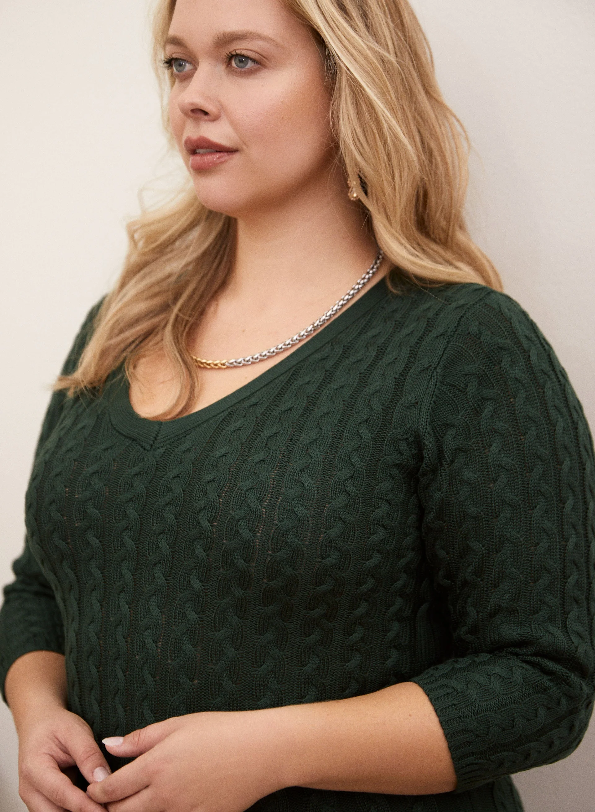 Cable Knit Sweater Dress - Image 4