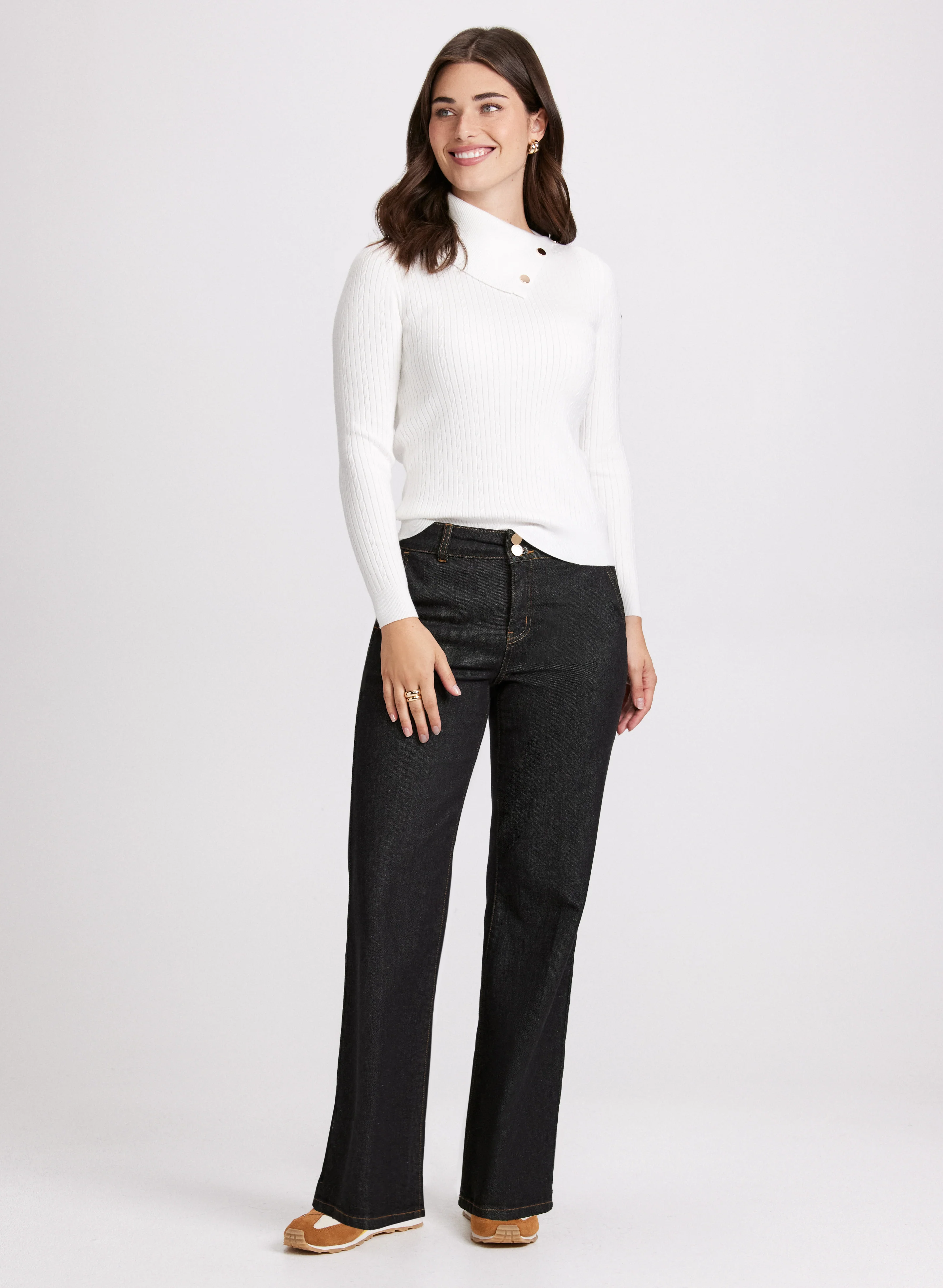 Cable Stitch Knit Sweater - Image 3