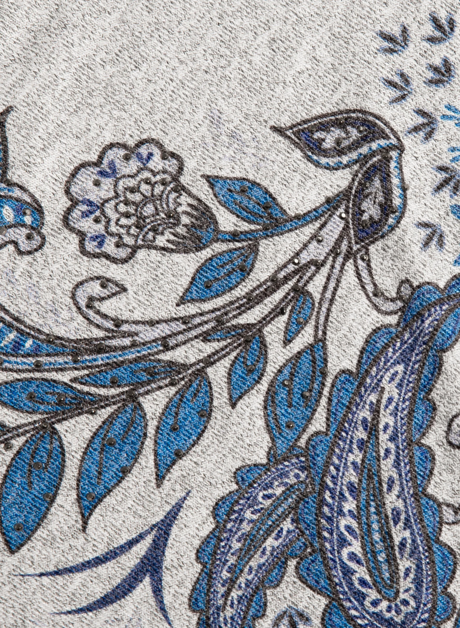 Cap Sleeve Paisley Motif Tee - Image 6