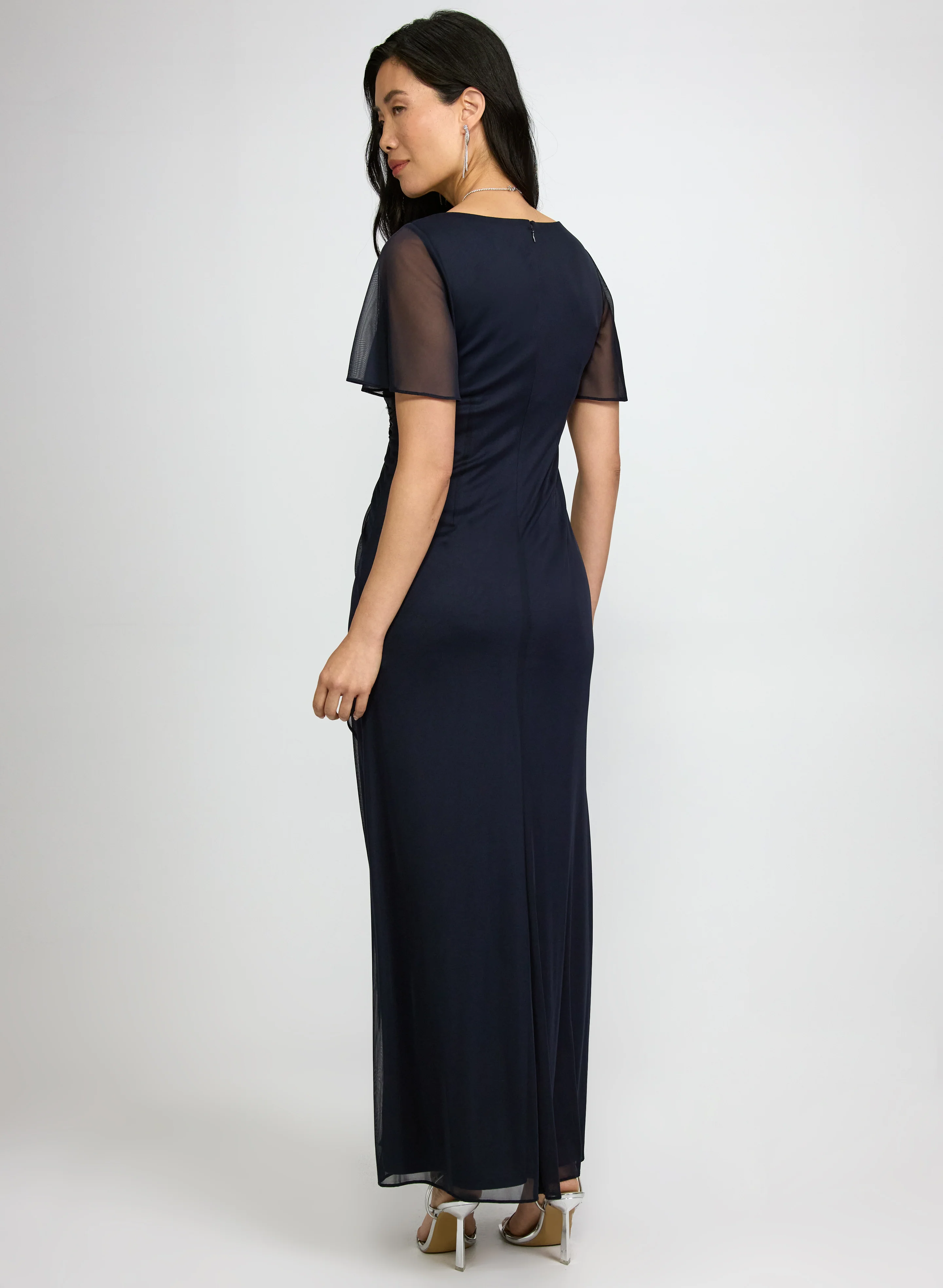 Cascading Brooch Embellished Dress - Image 4