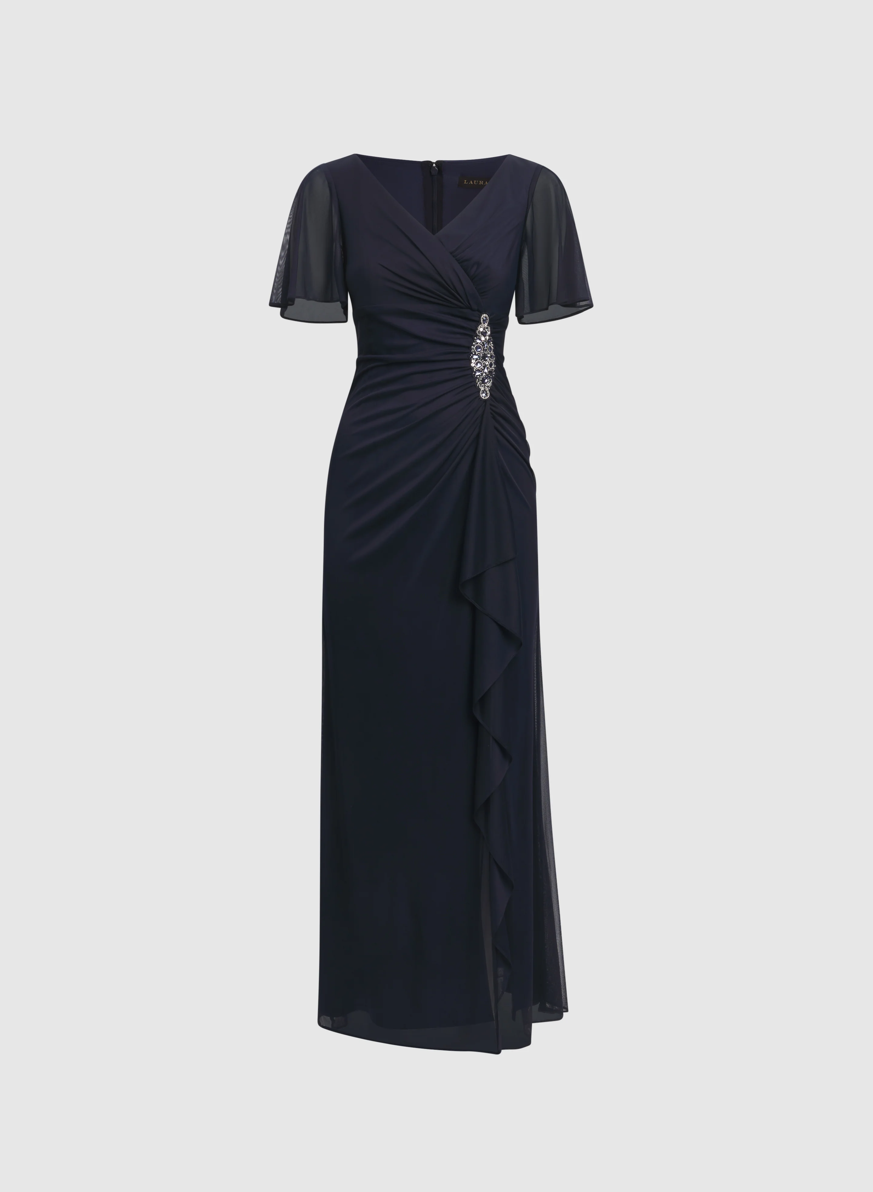 Cascading Brooch Embellished Dress - Image 5