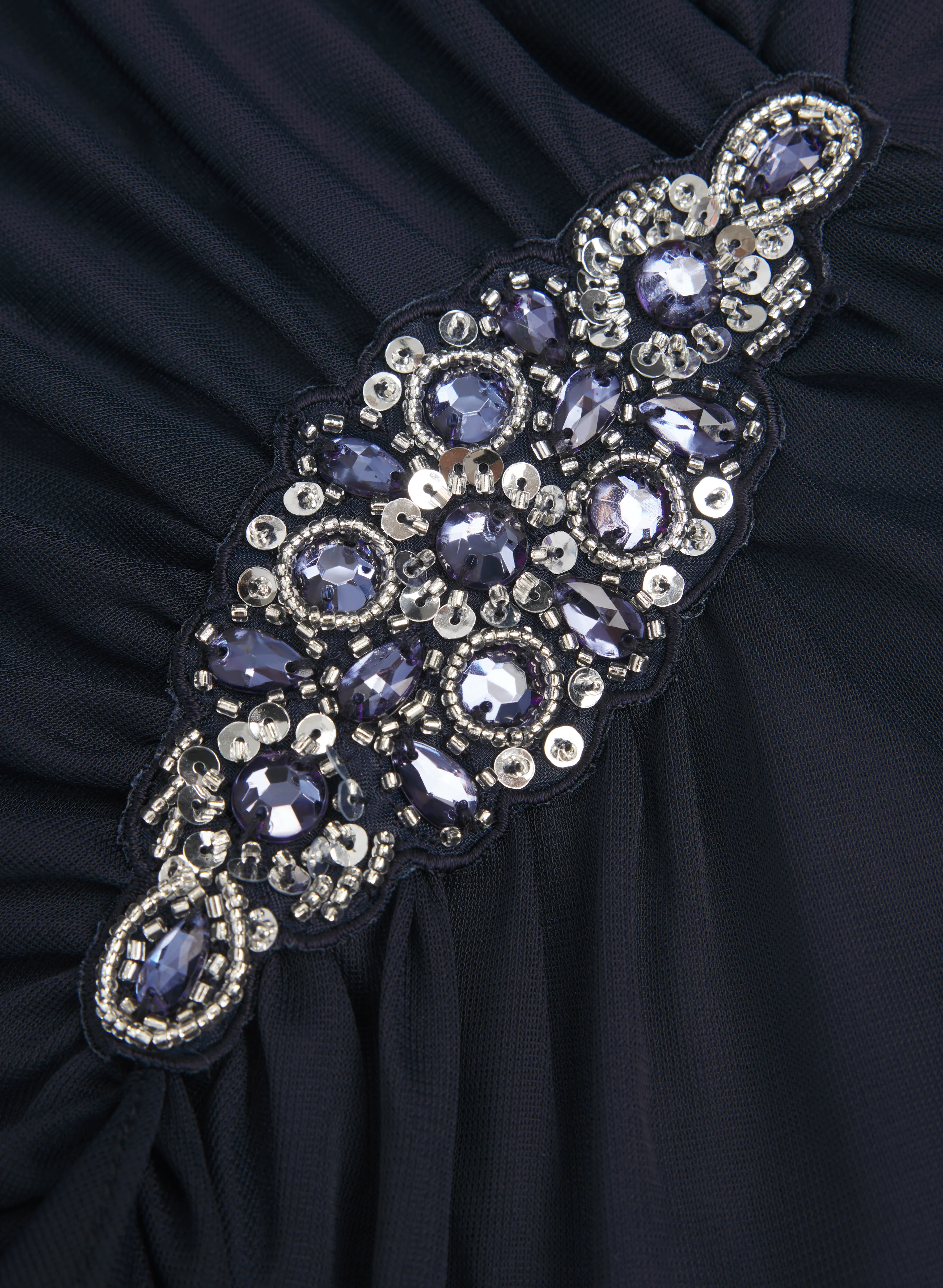 Cascading Brooch Embellished Dress - Image 6