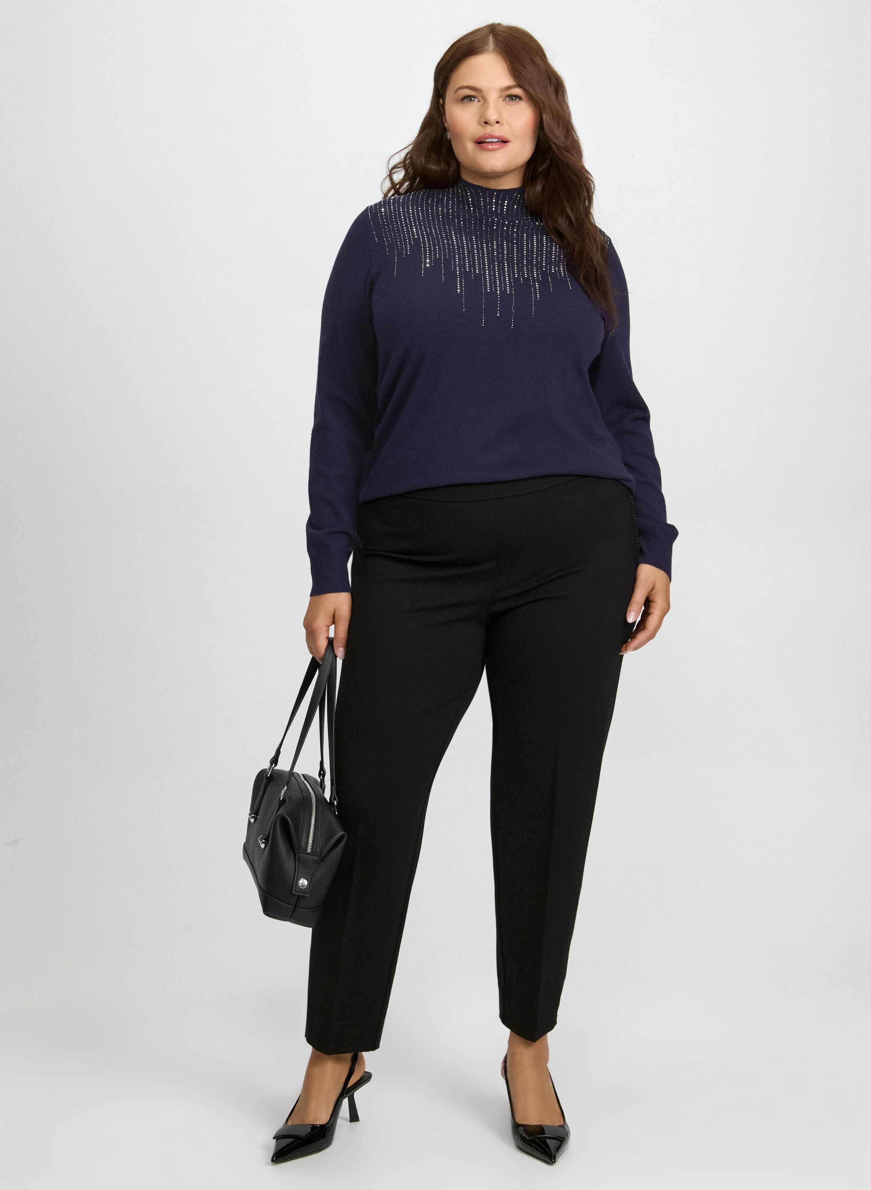 Cascading Rhinestone Sweater - Image 3