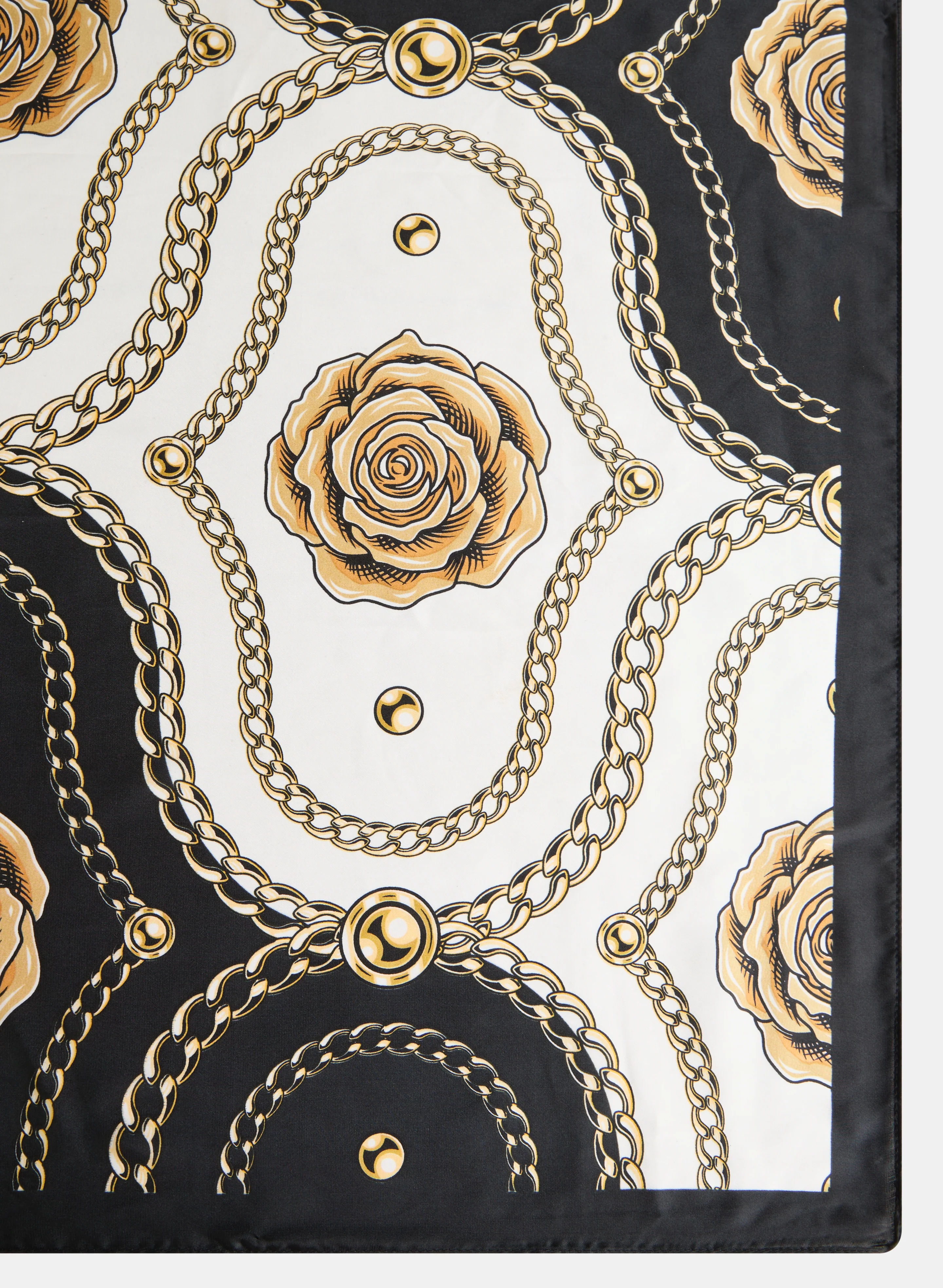 Chain & Floral Print Scarf - Image 3