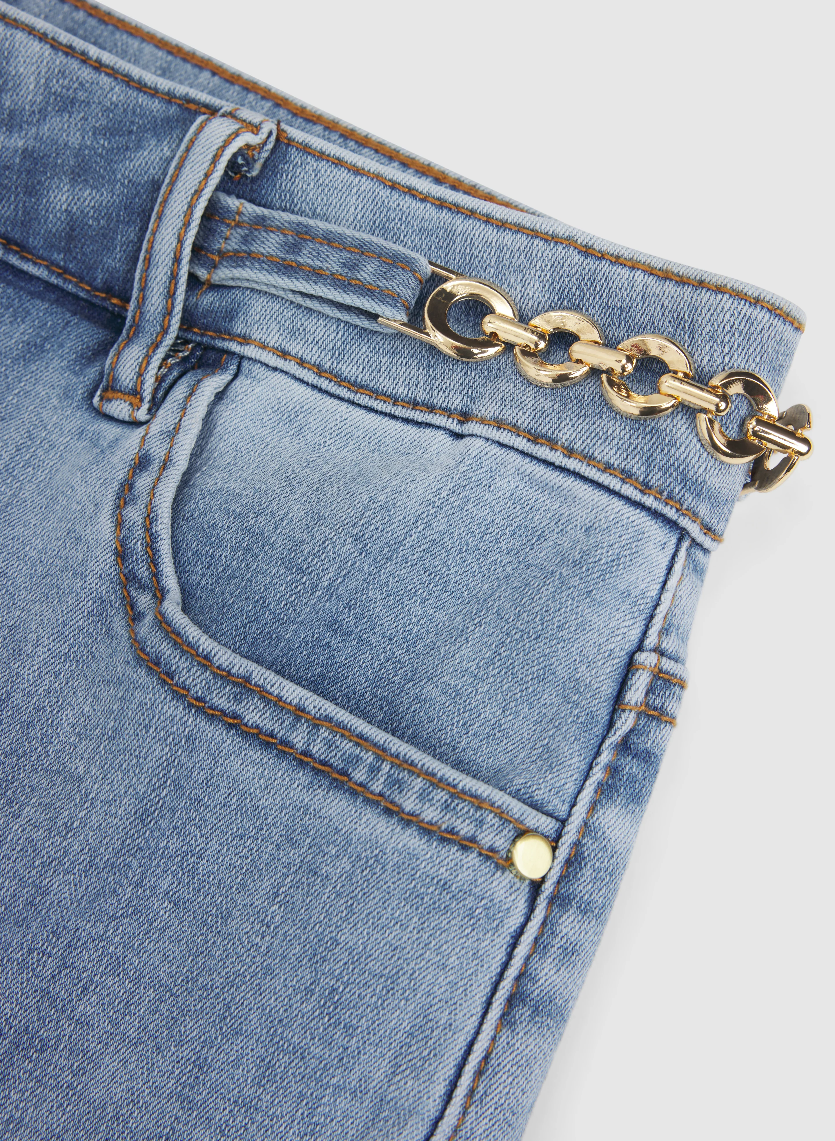 Chain-Link Detail Jeans - Image 7