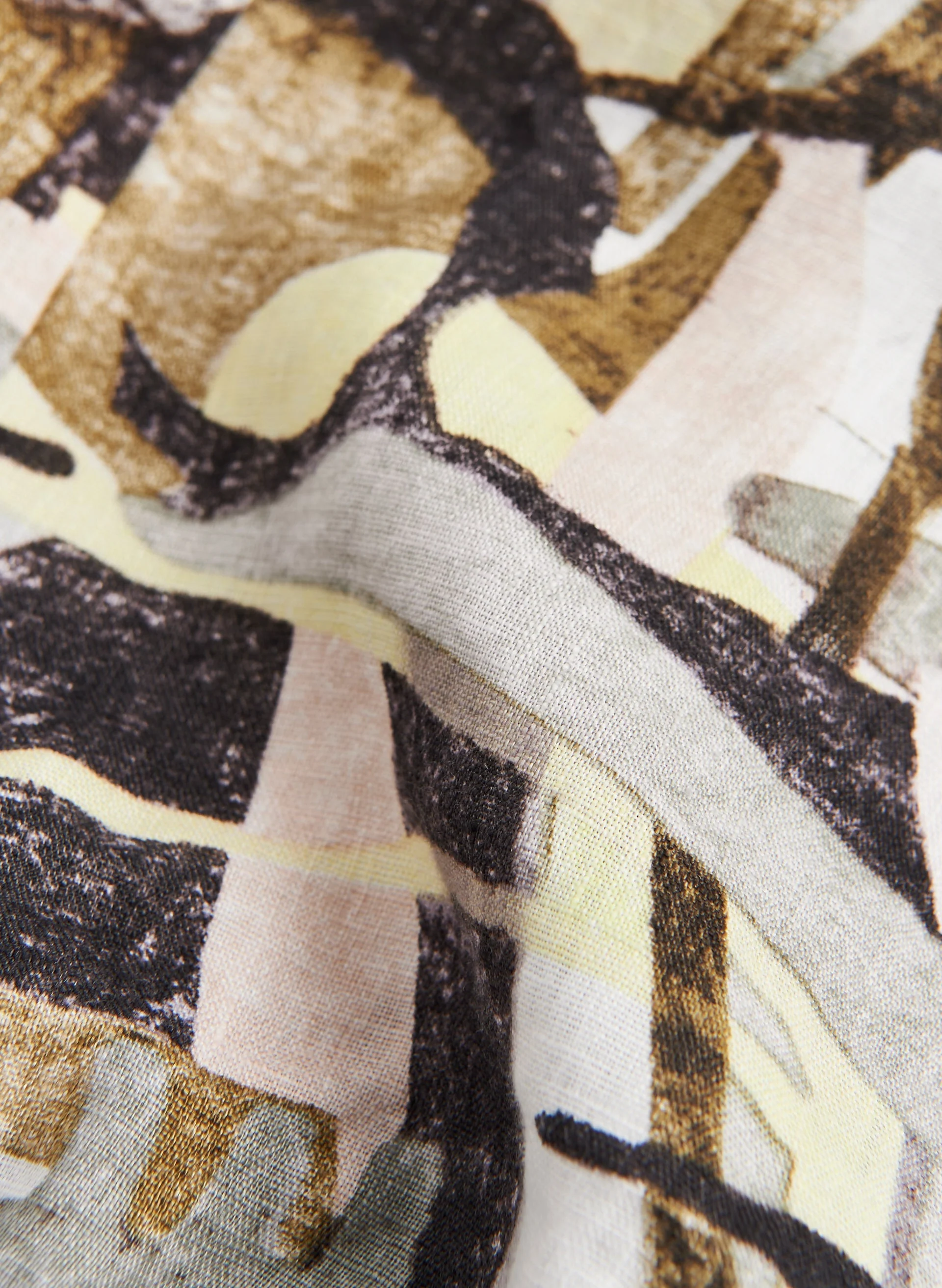 Charlie B - Abstract Print Linen Top - Image 6