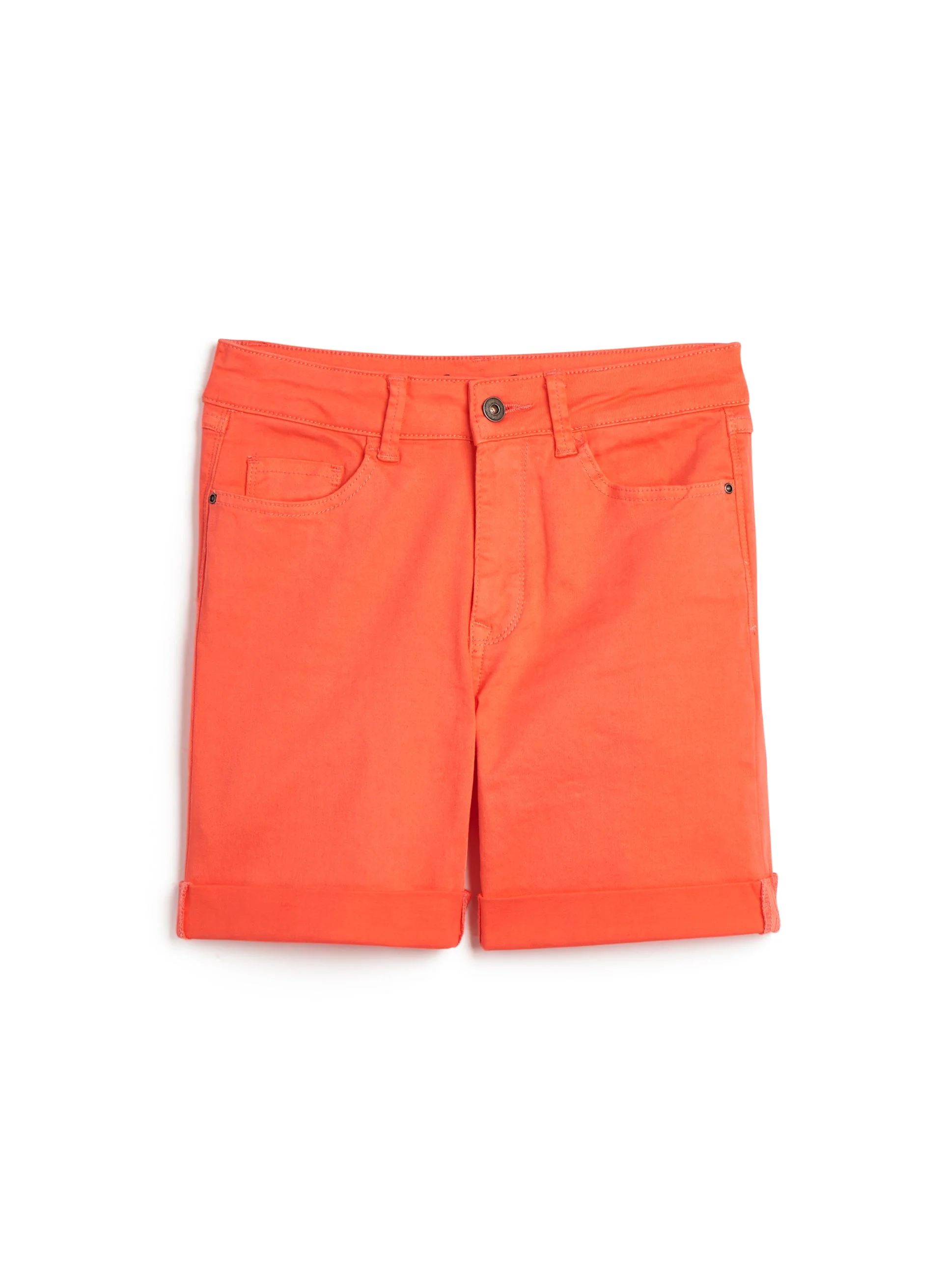 Charlie B - Cuffed Cotton Twill Shorts - Image 5