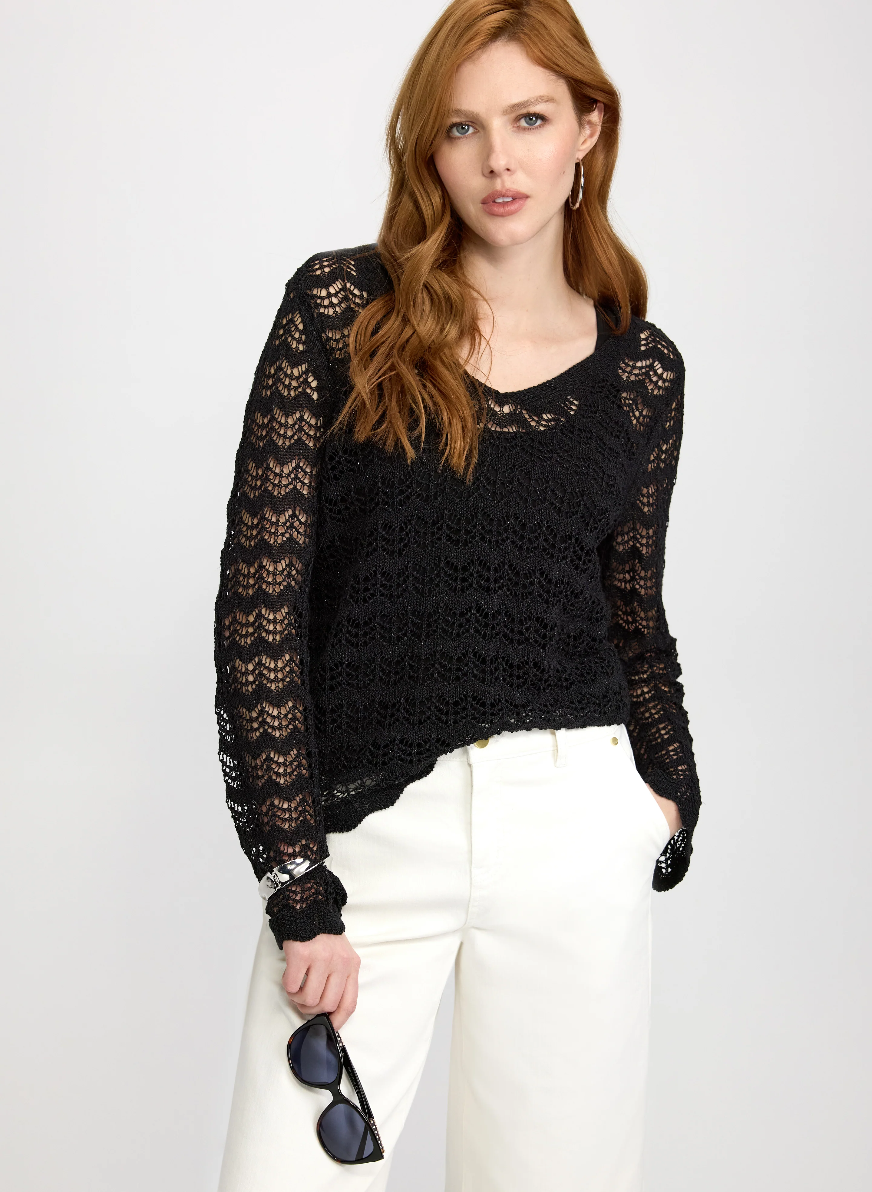 Chevron Knit Pullover