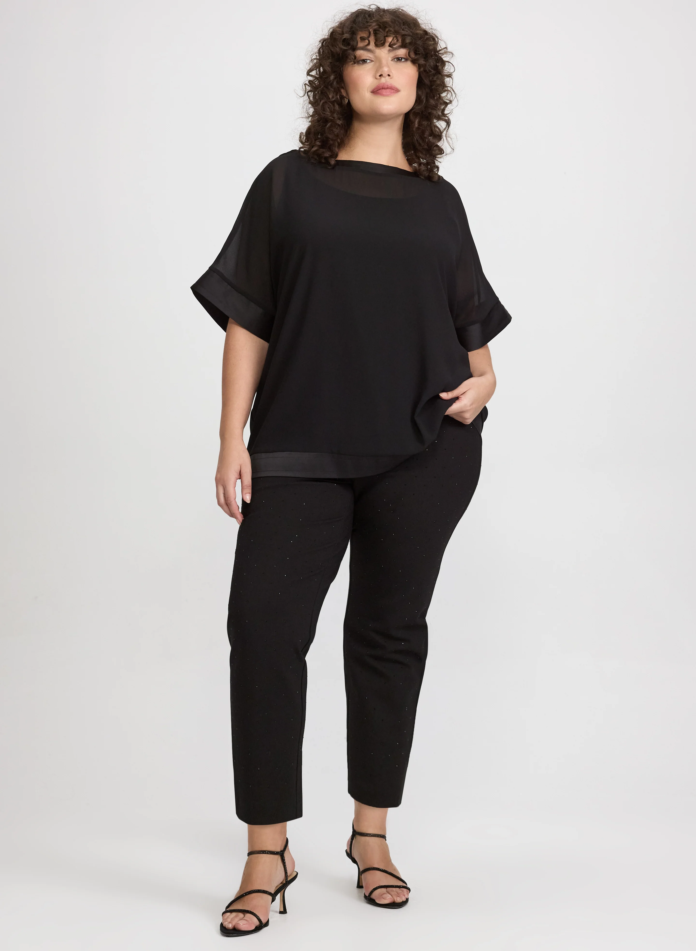 Chiffon Boat Neck Top - Image 2